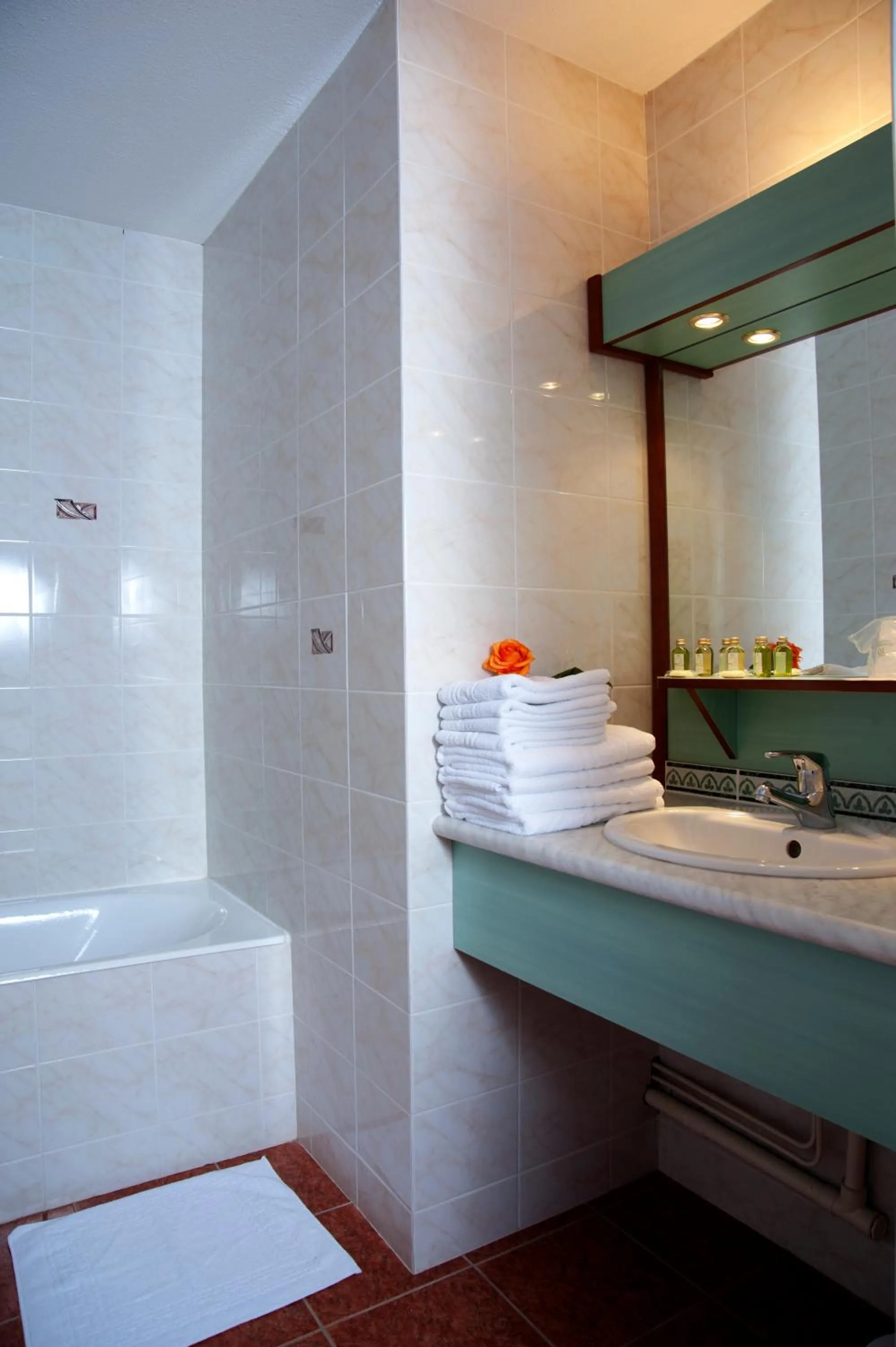 Bathroom in Hôtel les Bergeronnettes