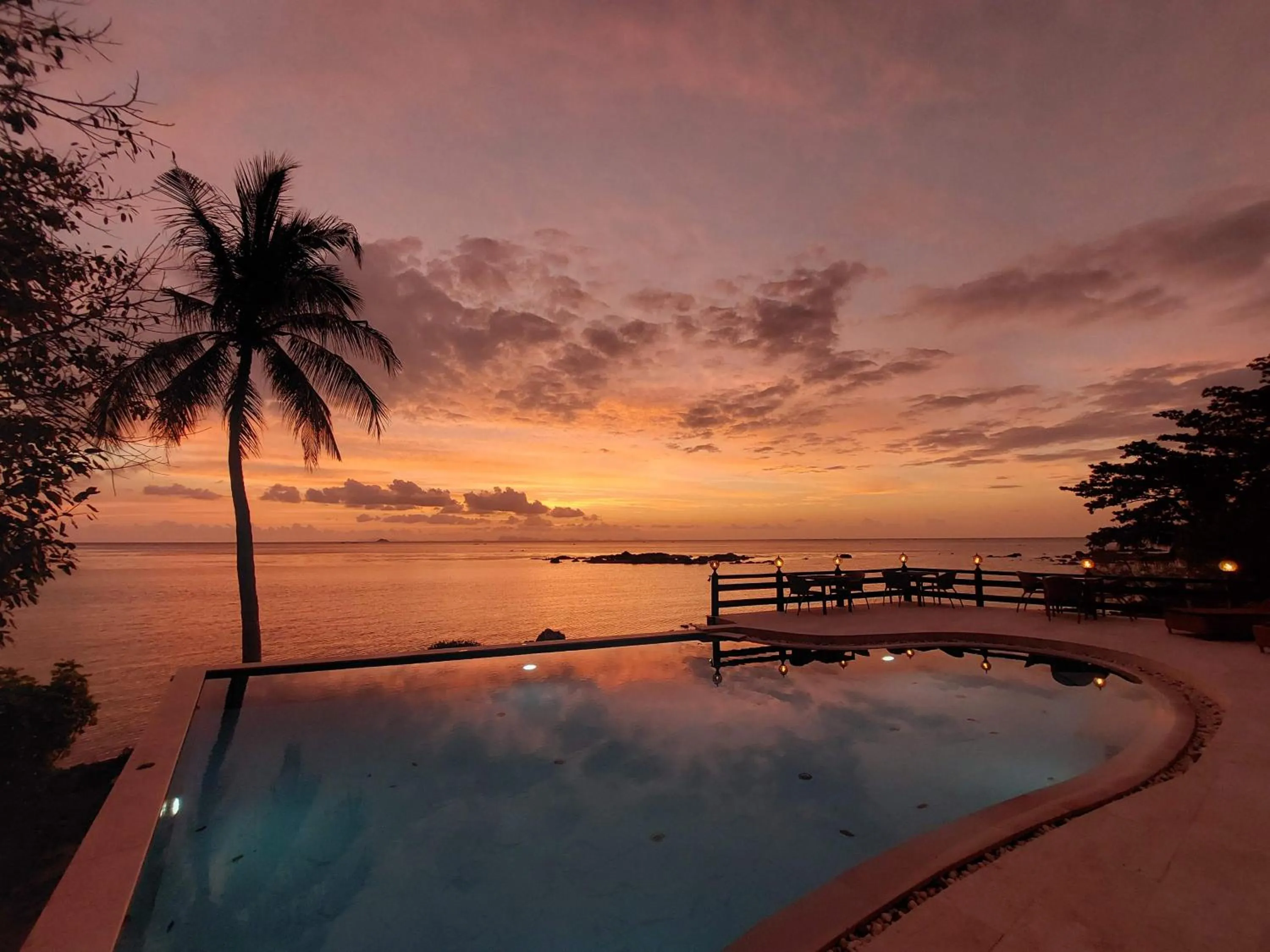 Pool view in Beyond The Blue Horizon Boutique Bungalows