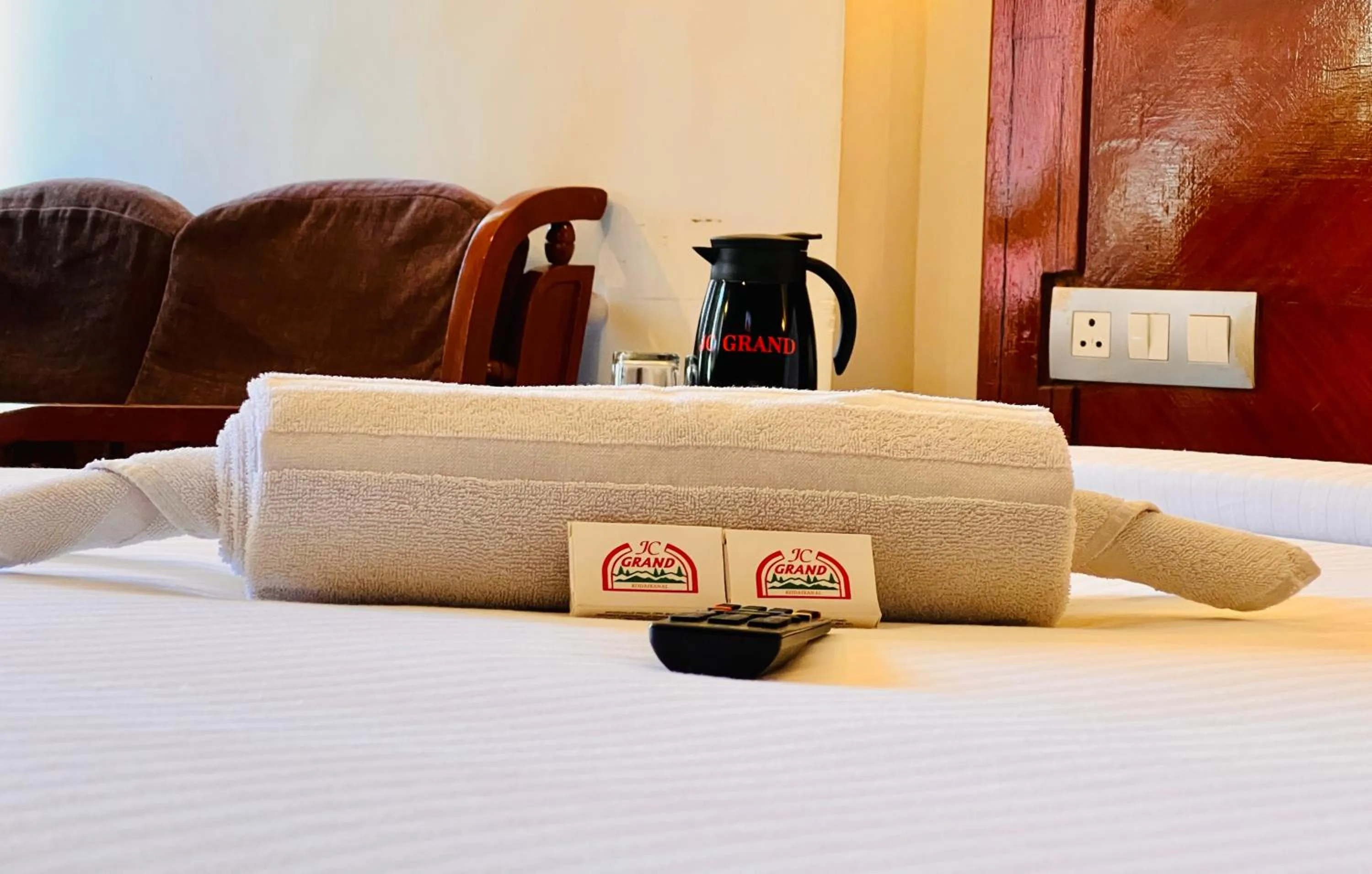 towels, Bed in Hotel Jc Grand