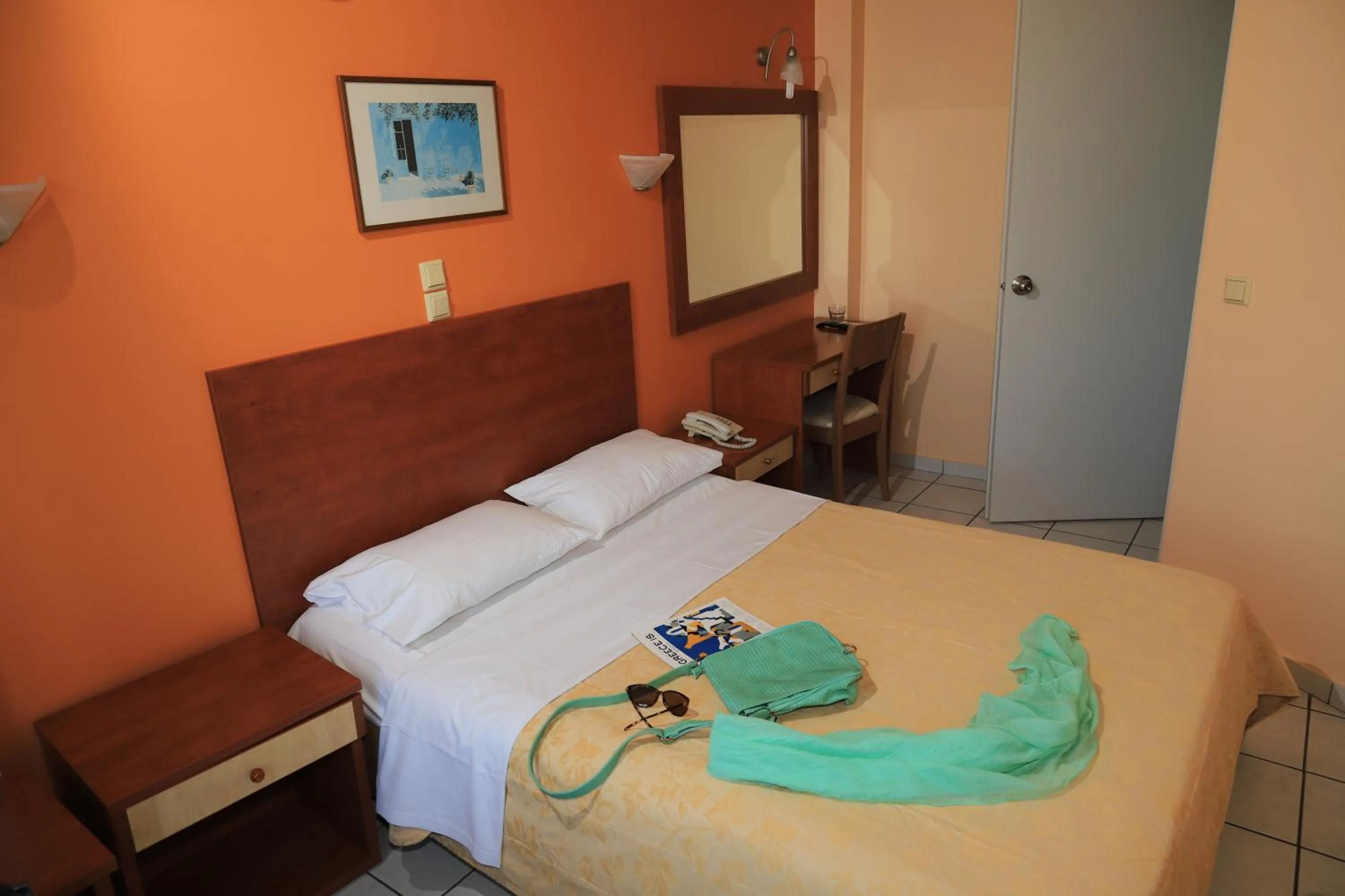 Bed in IKAROS Hotel ELLINIKO