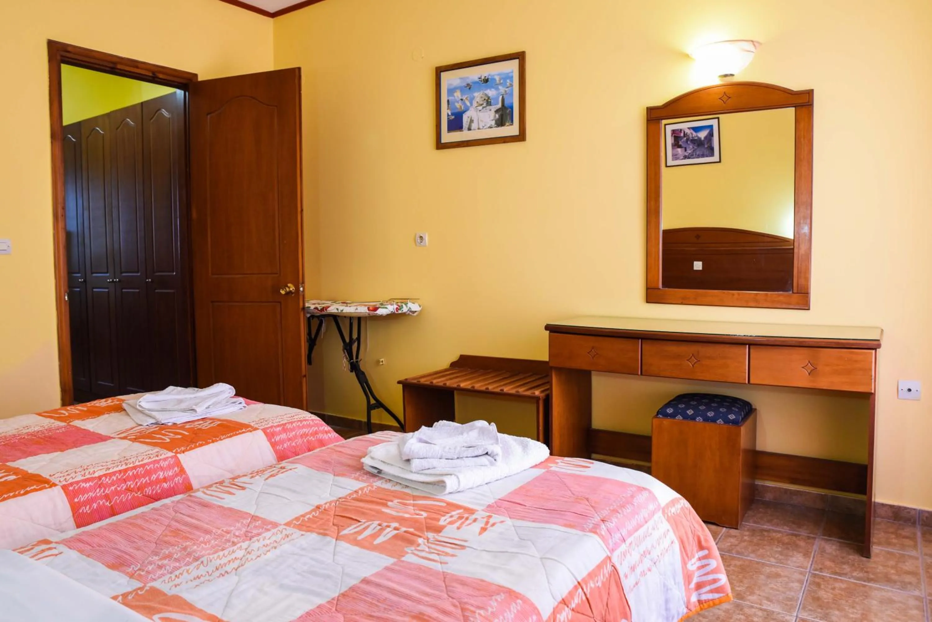 Bed in Chrysoula Hotel