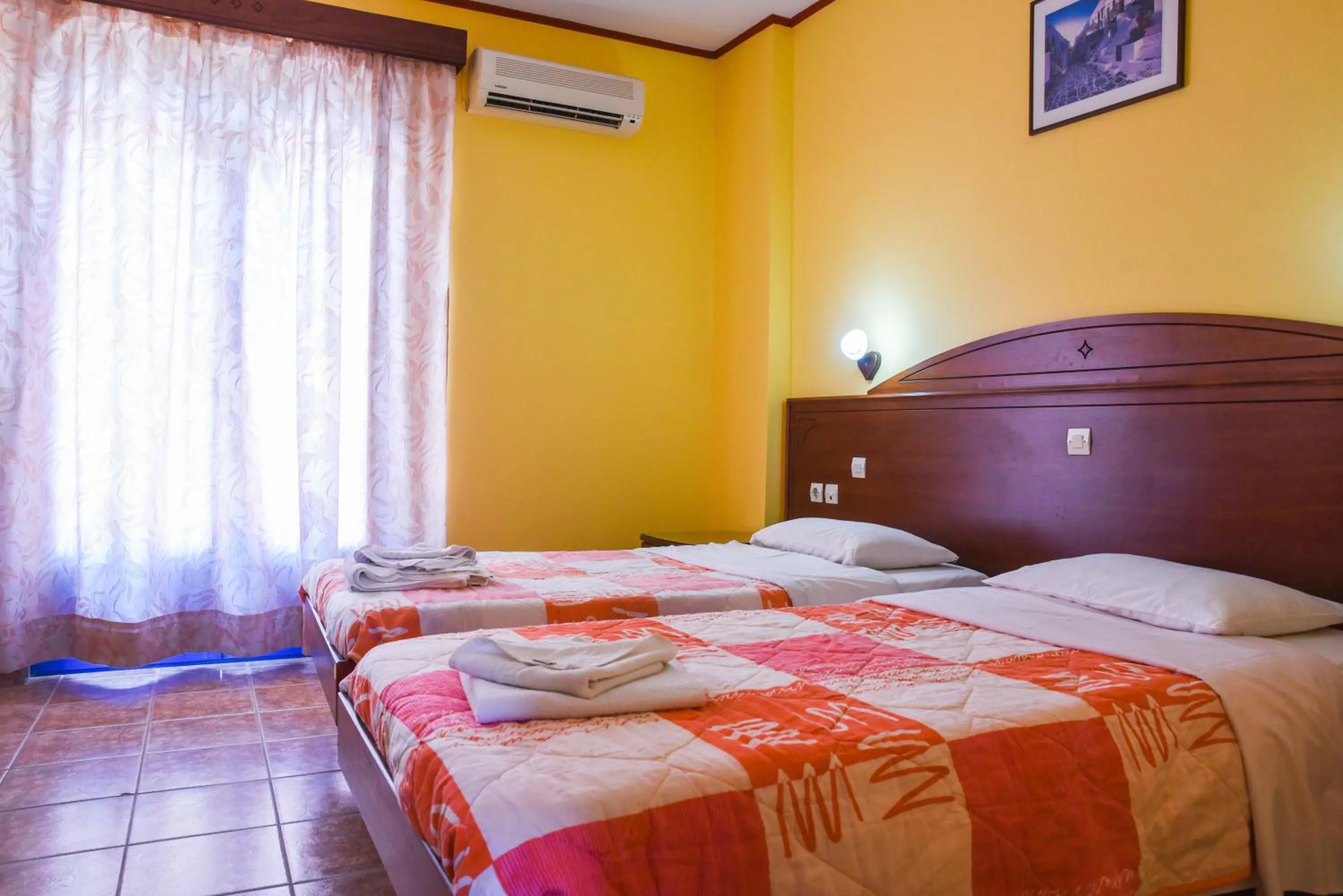 Bed in Chrysoula Hotel