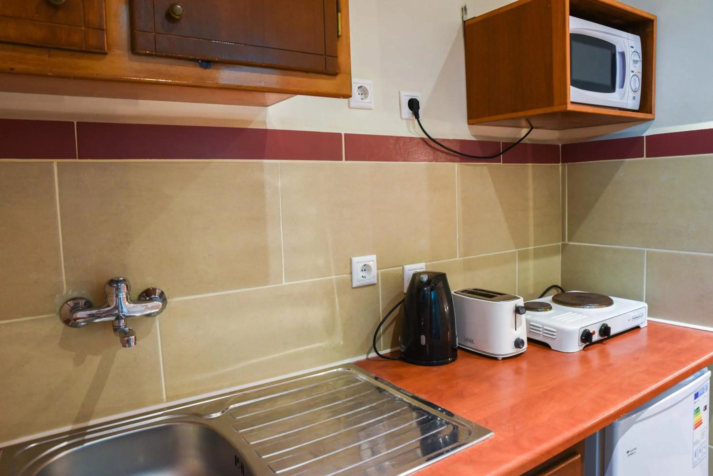 Kitchen or kitchenette in Chrysoula Hotel