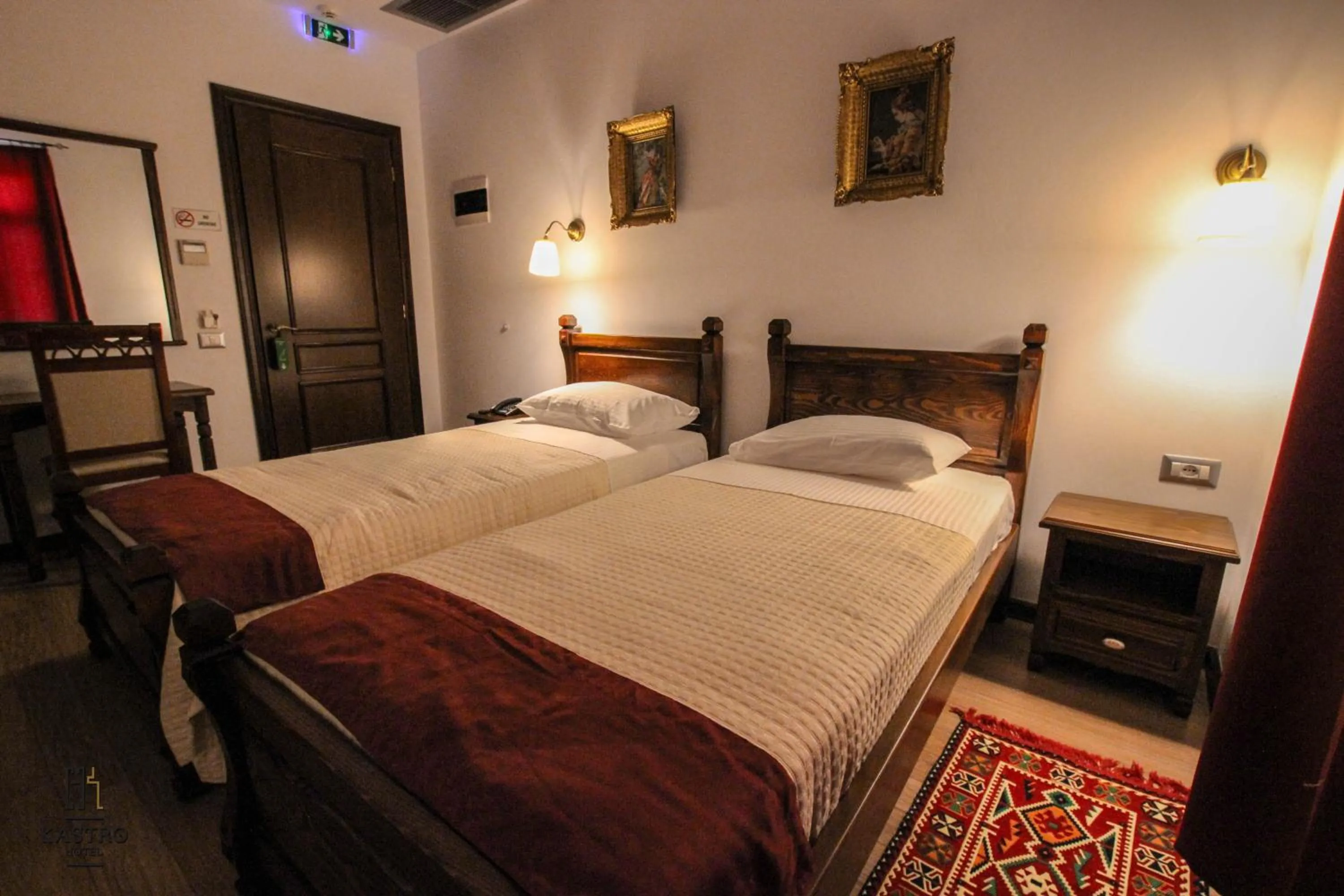 Bed in Hotel Kastro
