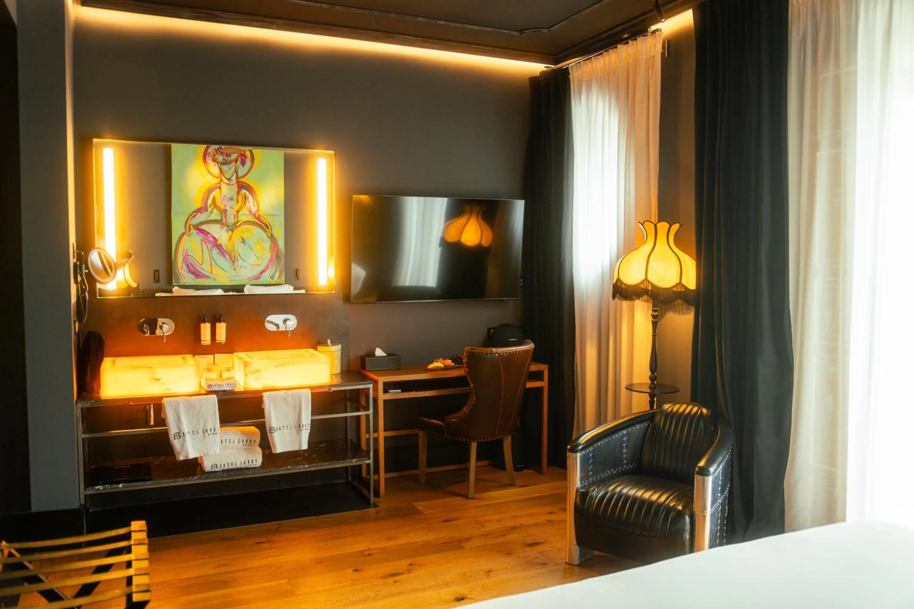 Bathroom in Hotel Lobby