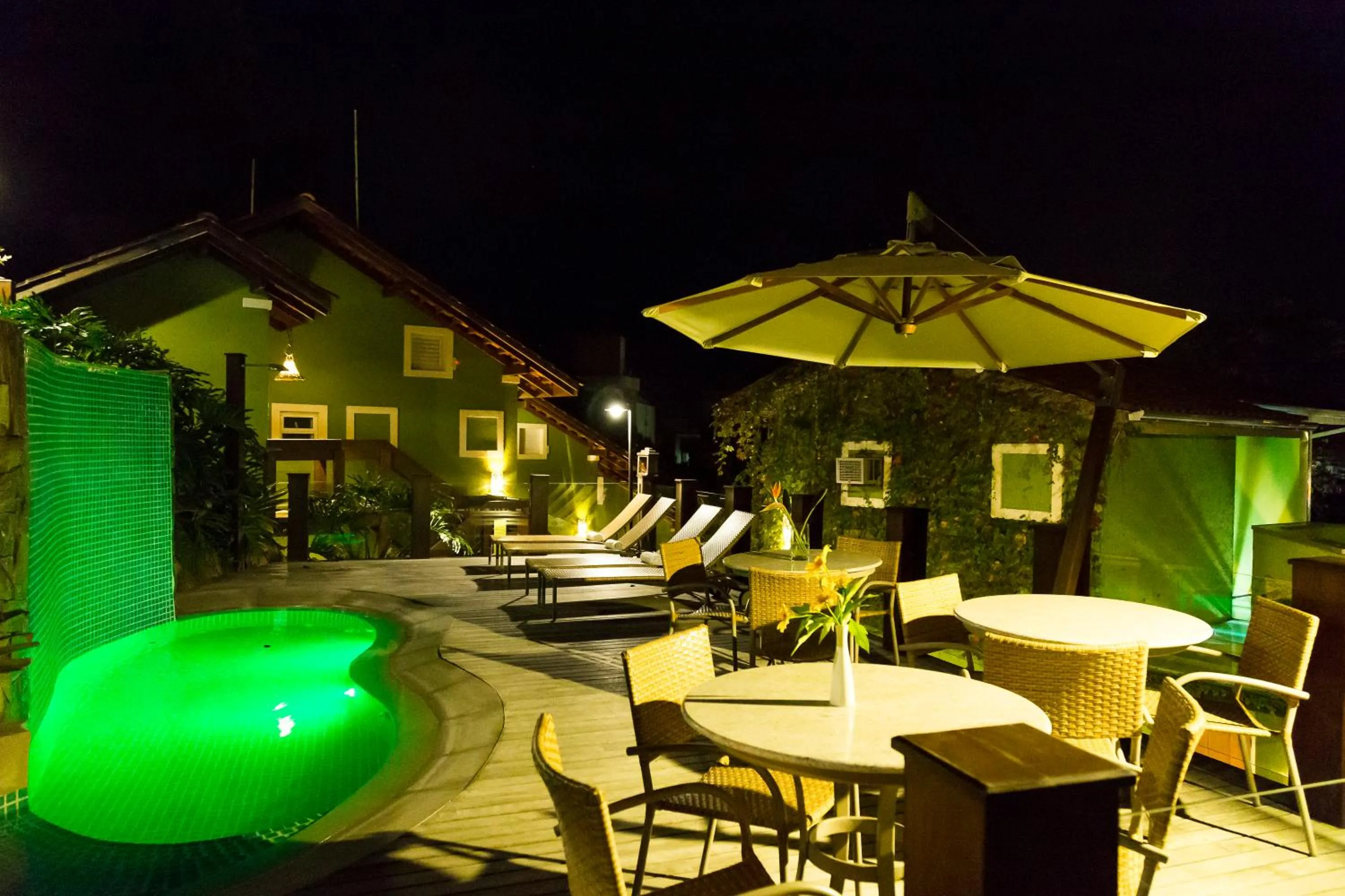 Pool view in Pousada Vila do Bosque