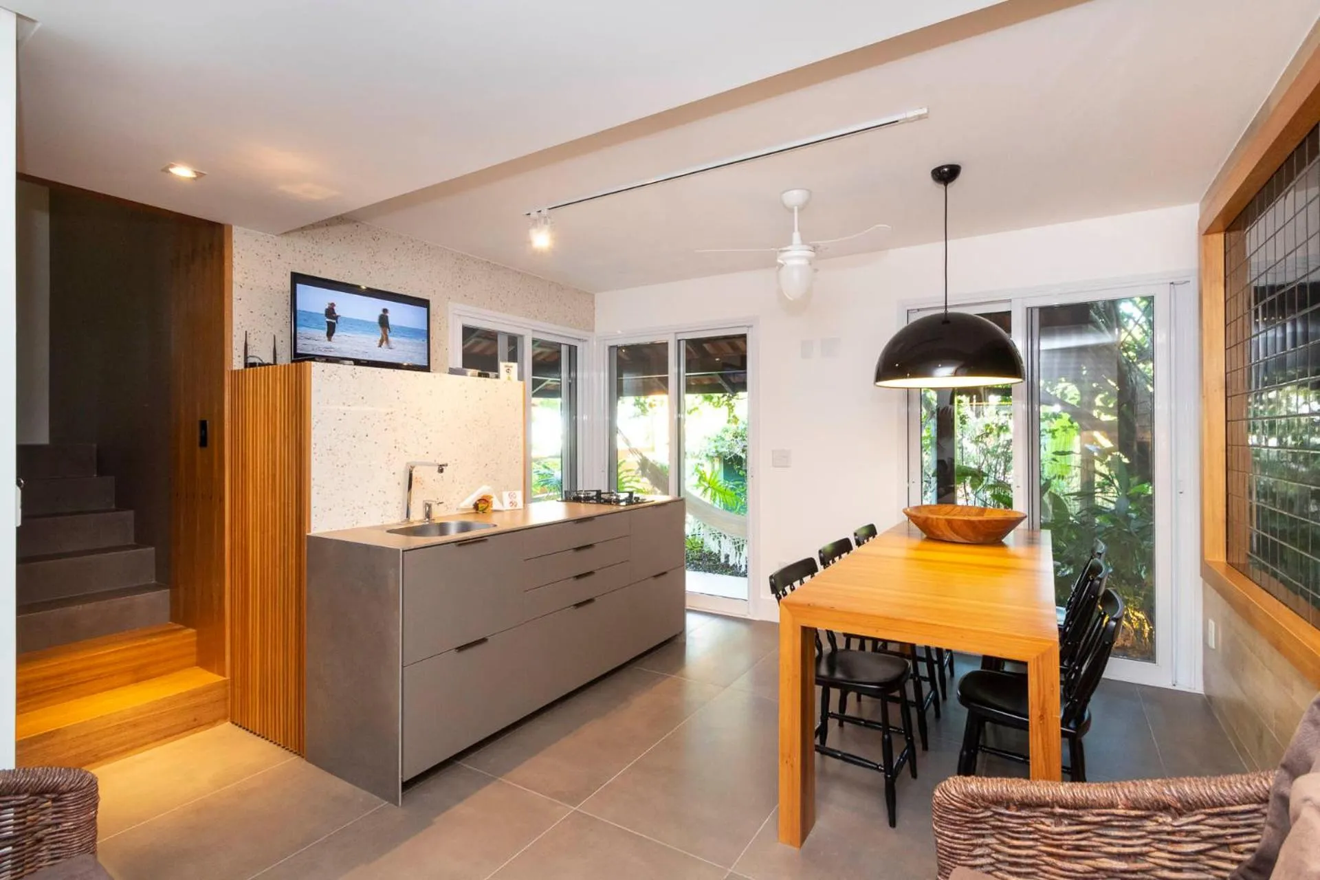 Kitchen or kitchenette in Pousada Vila do Bosque