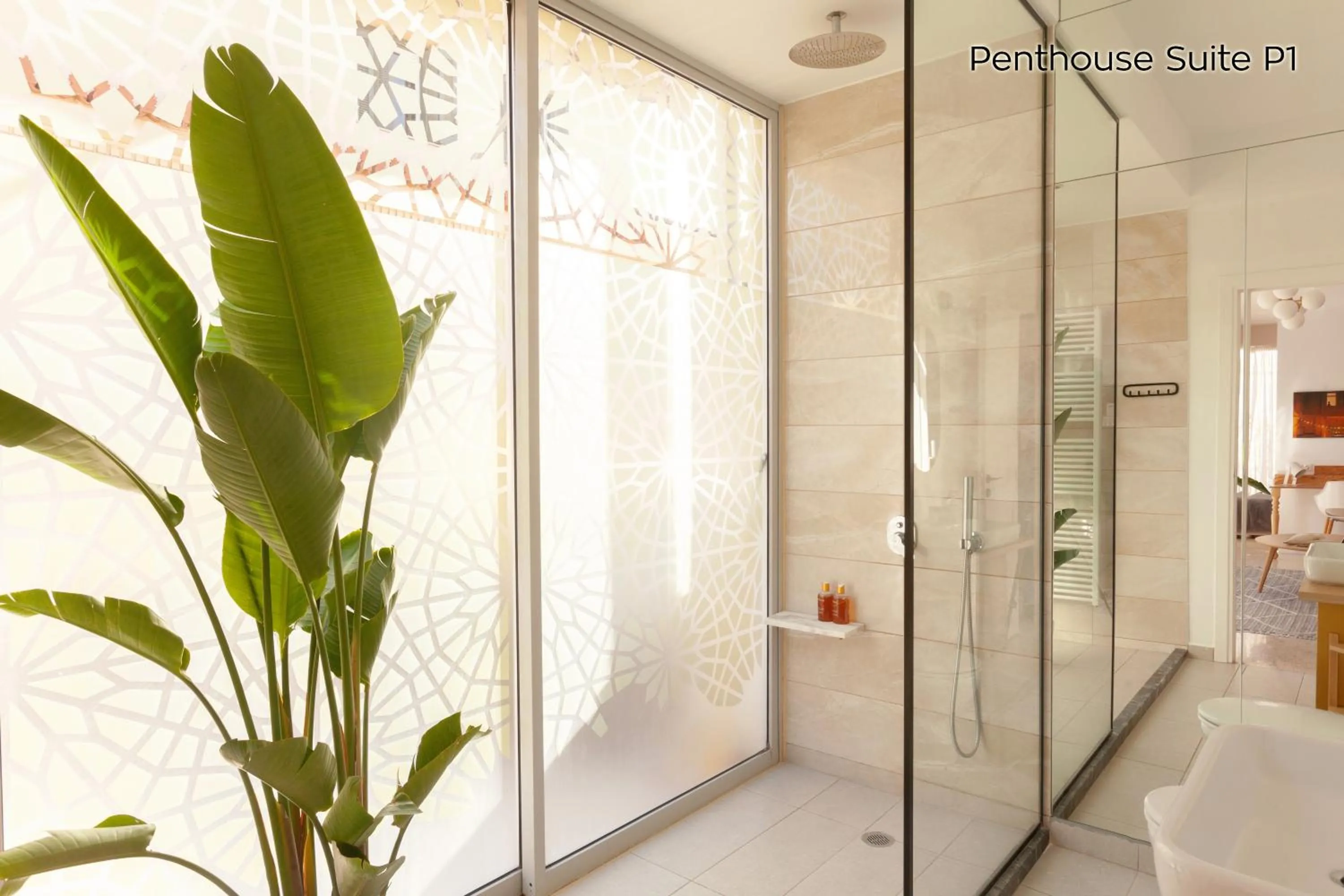 Shower in The Marble Suites, PLAKA