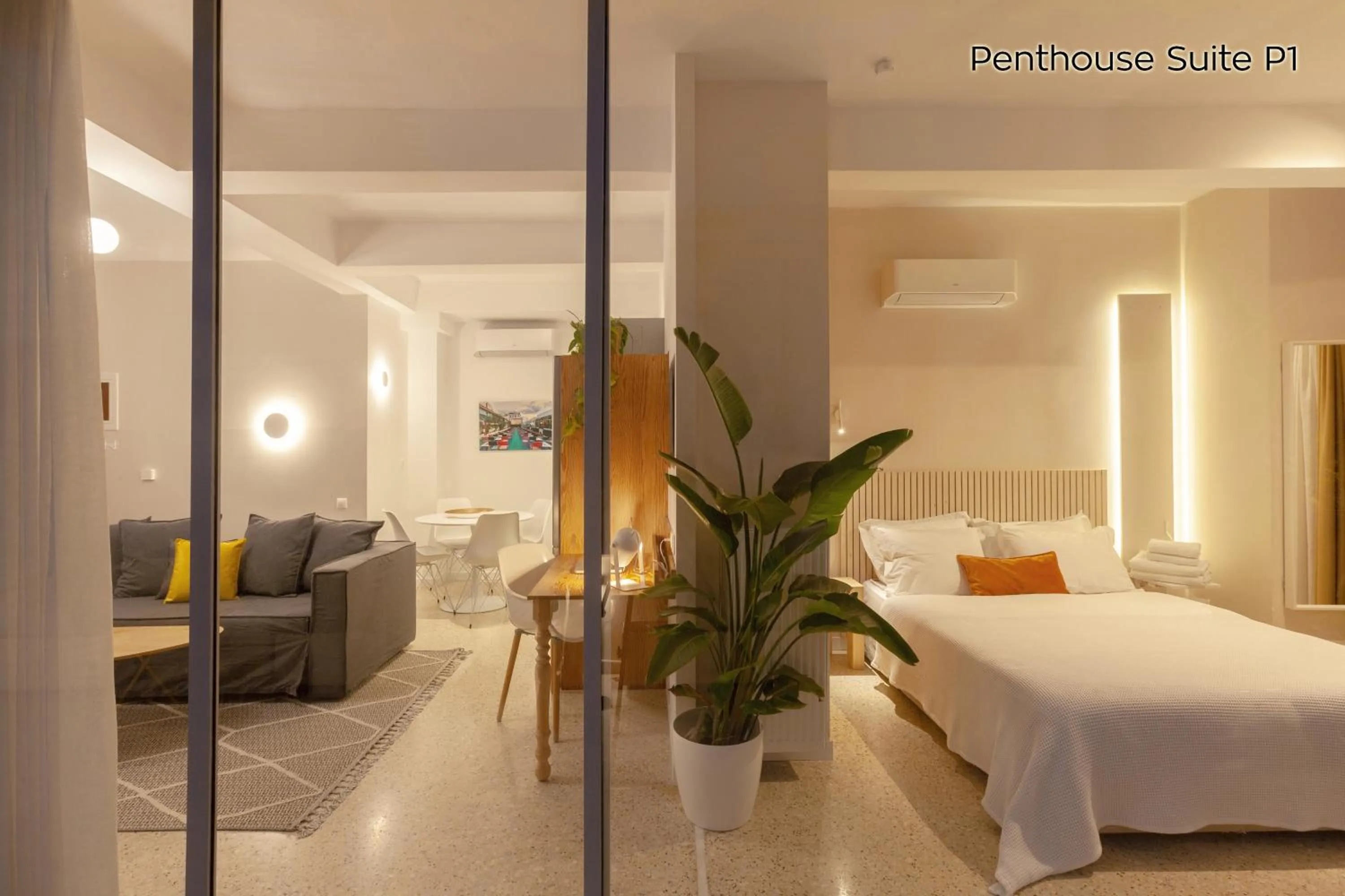 Bed in The Marble Suites, PLAKA