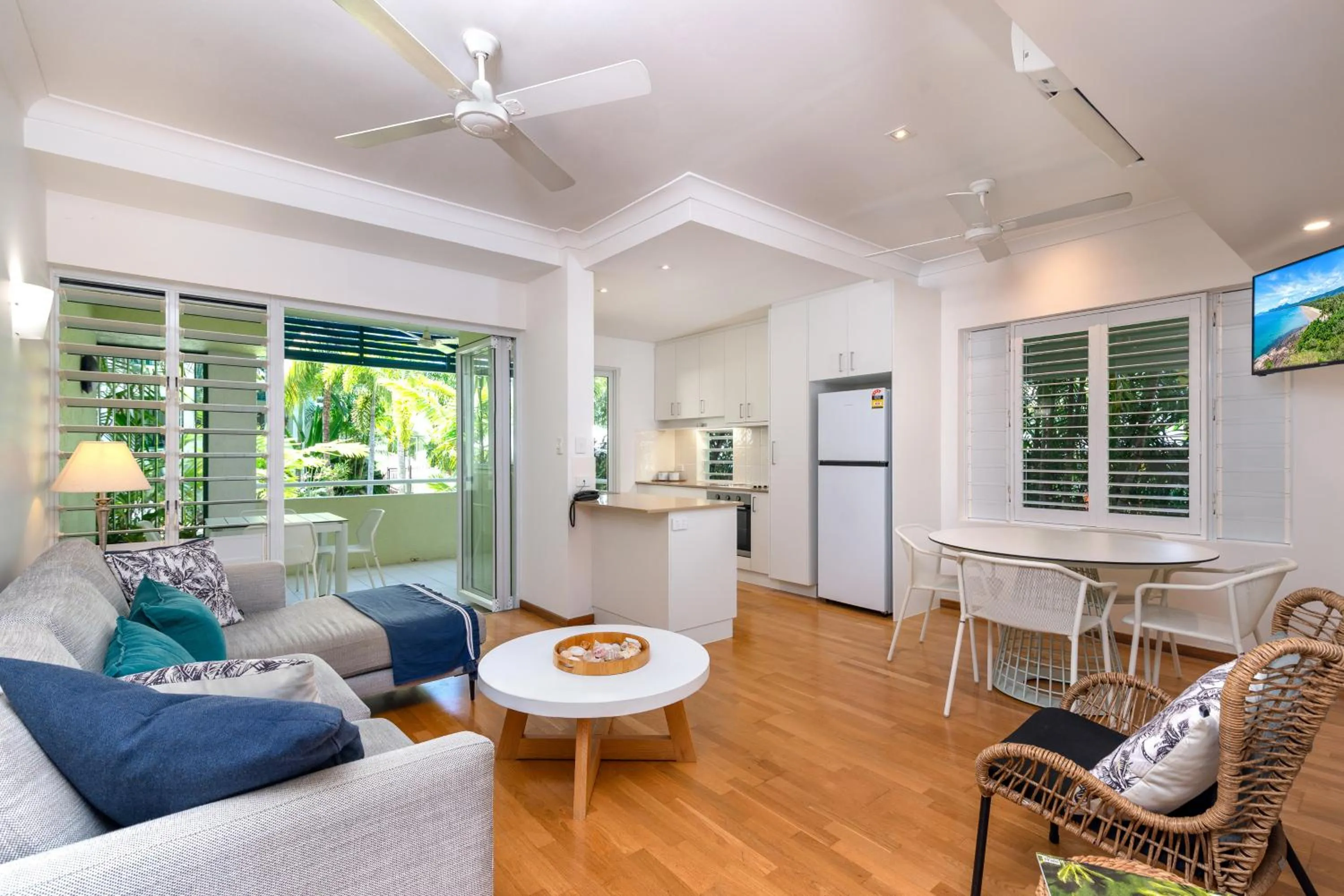 Seating area in Verandahs Boutique Apartments