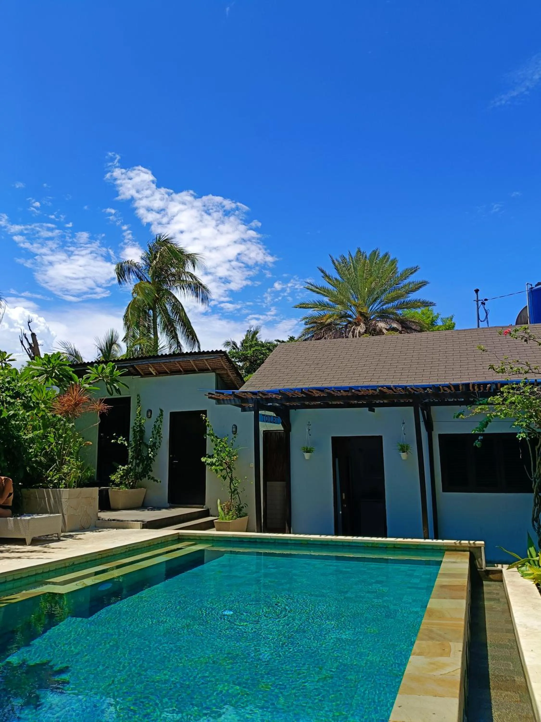 Pool view in Bale Sampan Boutique Bungalows