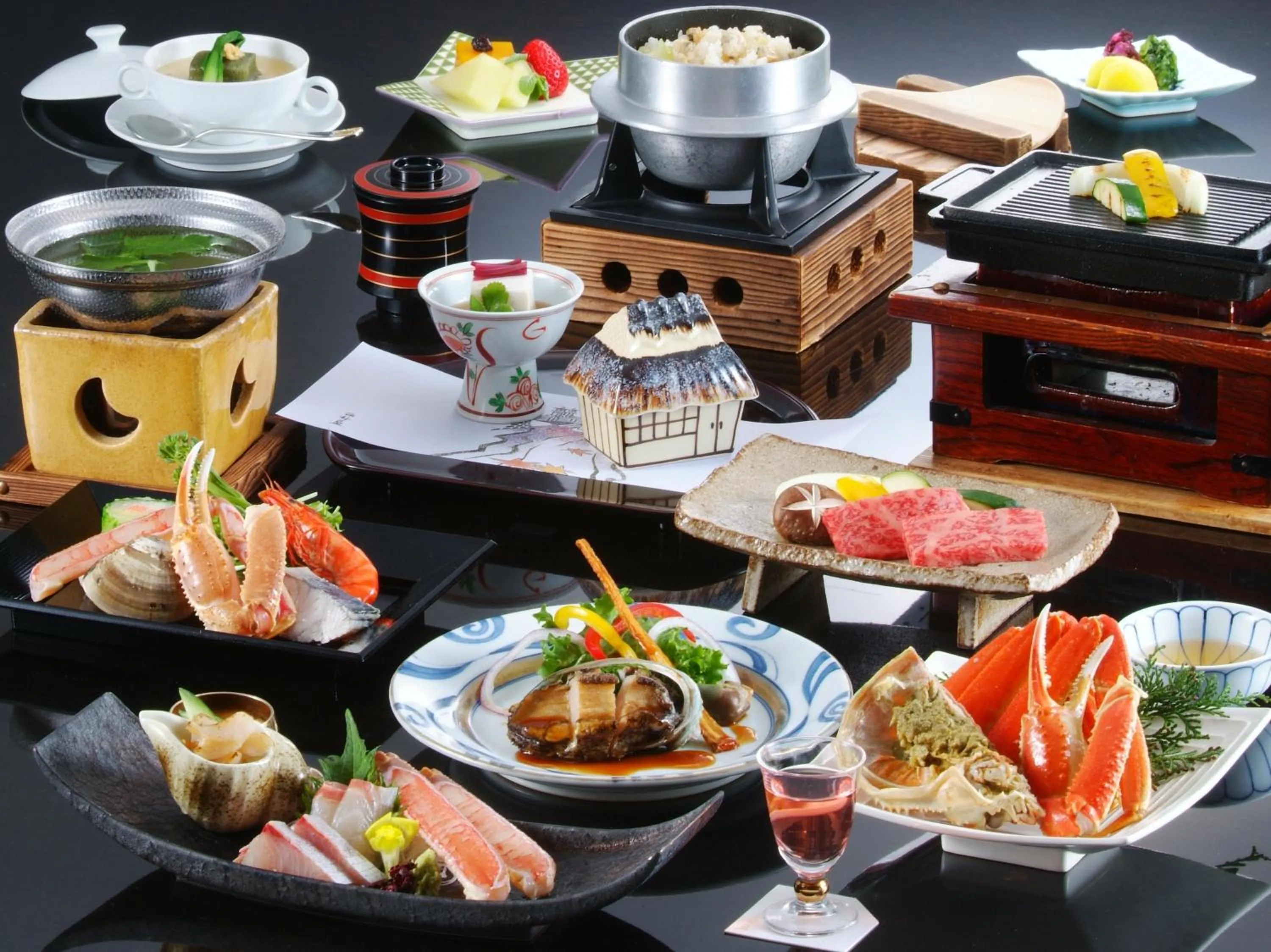 Food in Kinosaki Onsen Nishimuraya Hotel Shogetsutei