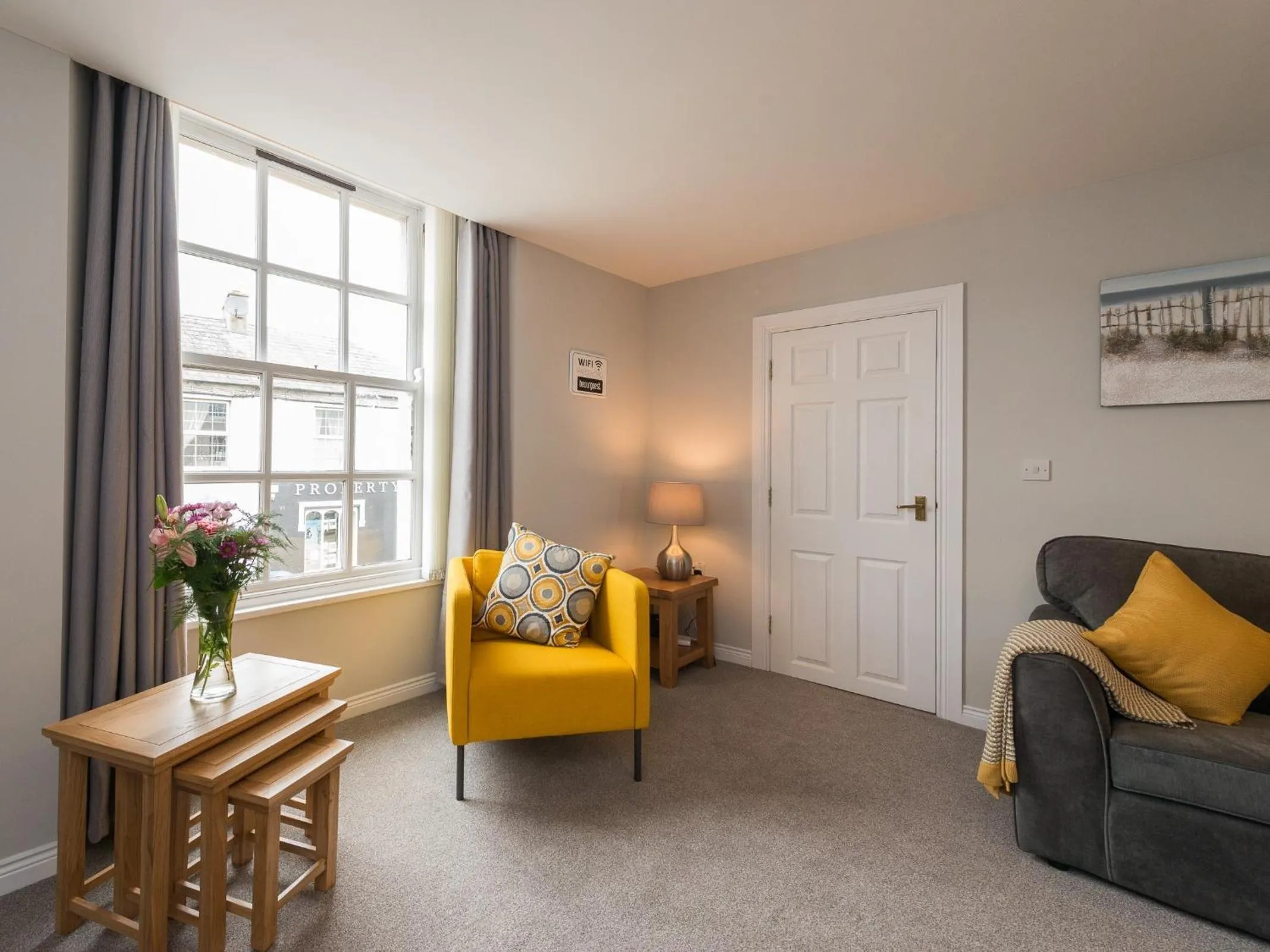 Living room in Hamilton House Holiday Apartment