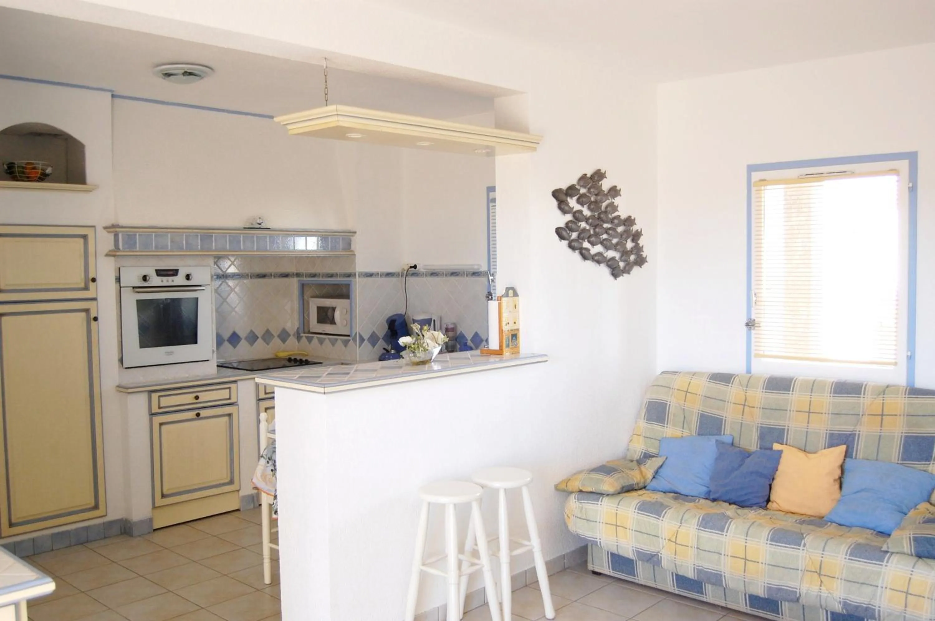 Kitchen or kitchenette in Appartement cosy à Valras-Plage / 48m² / Piscine partagée