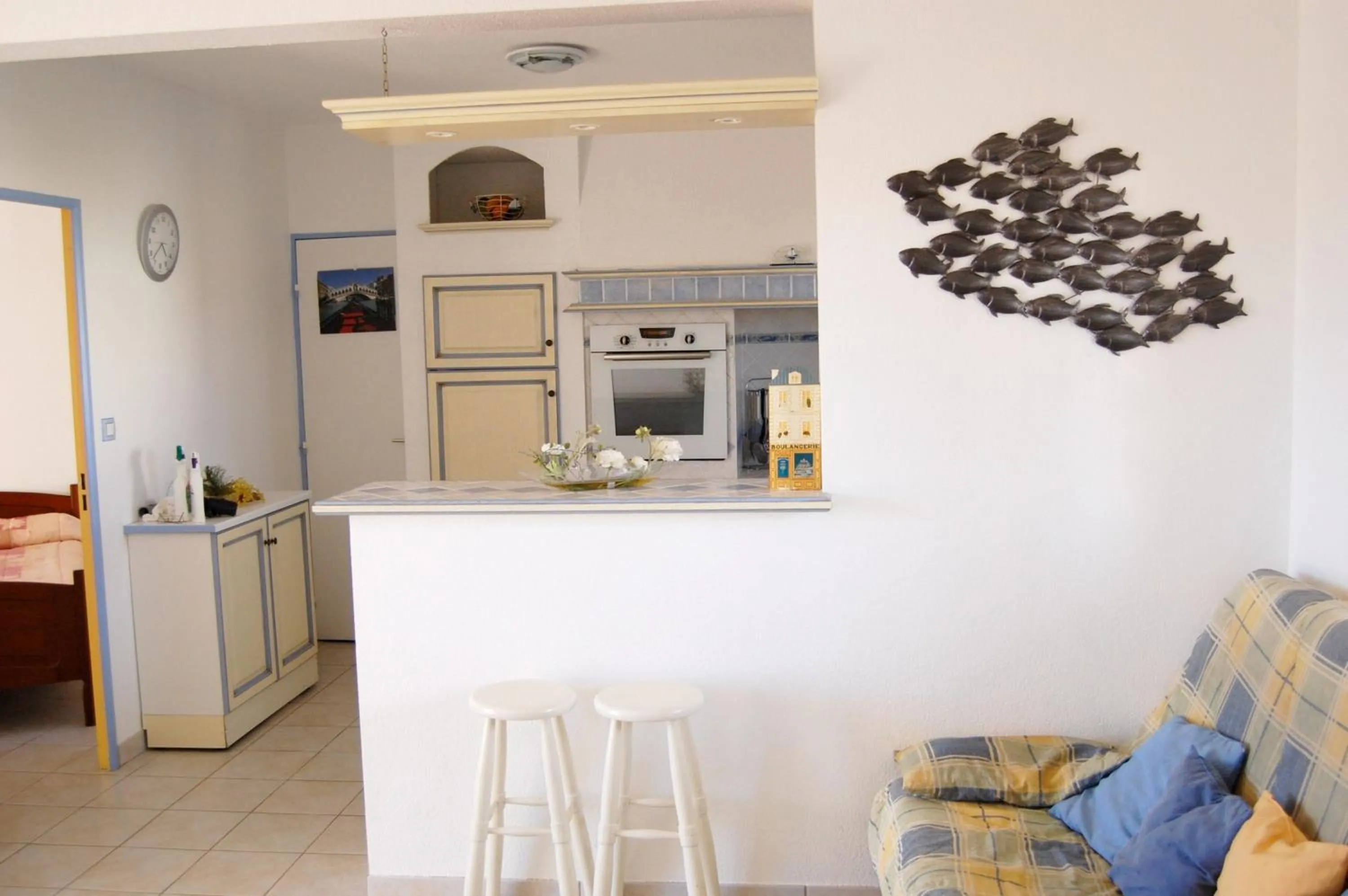 Kitchen or kitchenette in Appartement cosy à Valras-Plage / 48m² / Piscine partagée