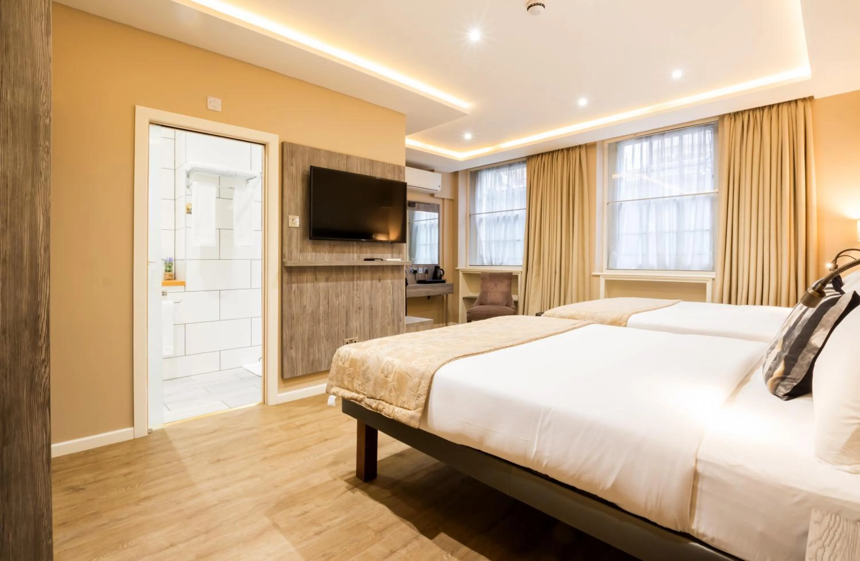 Bedroom, Bed in Arosfa Hotel London by Compass Hospitality