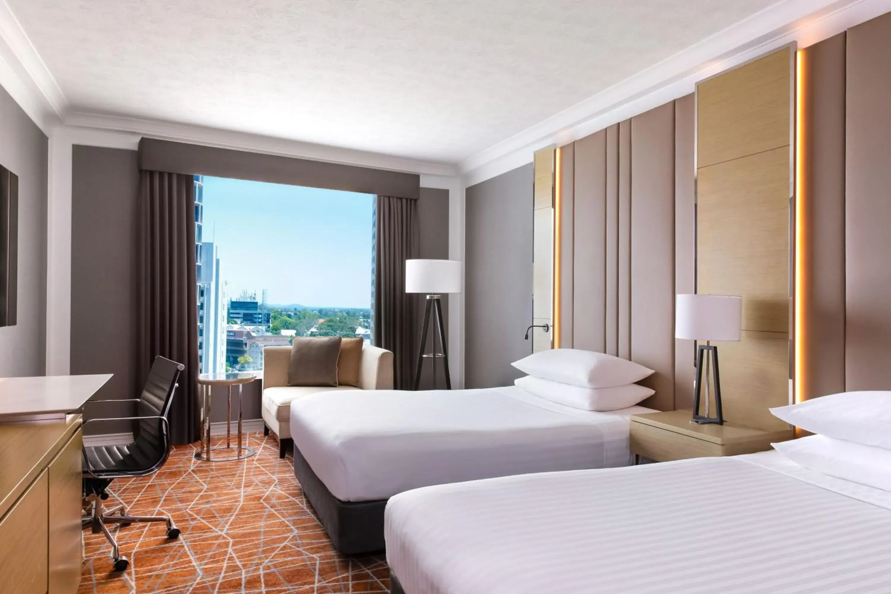Guest Room, 2 Doubles, City View in Brisbane Marriott Hotel Guest Room, 2 Doubles, City View in Brisbane Marriott Hotel