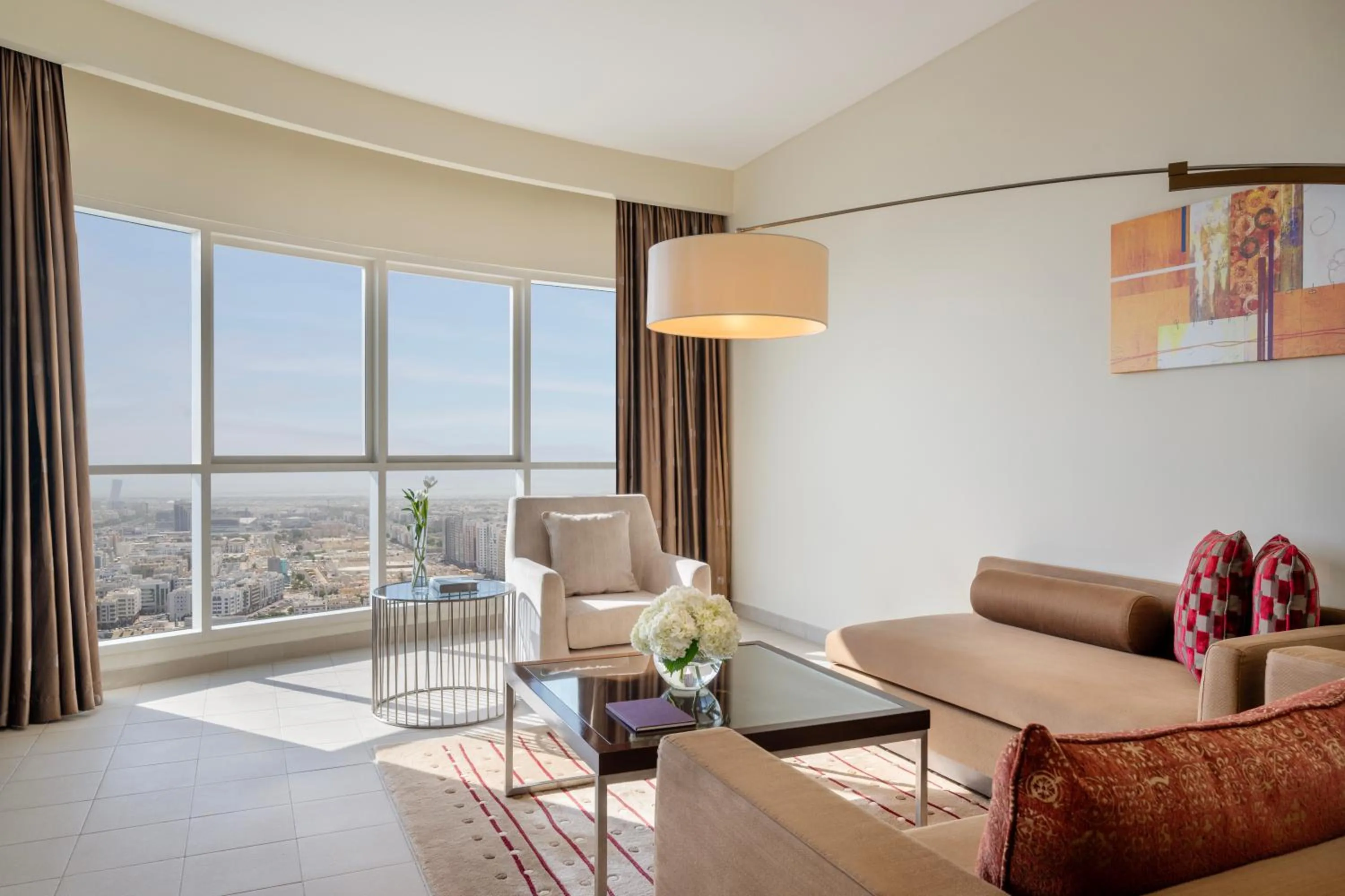 Seating area in Grand Millennium Al Wahda Executive Apartments
