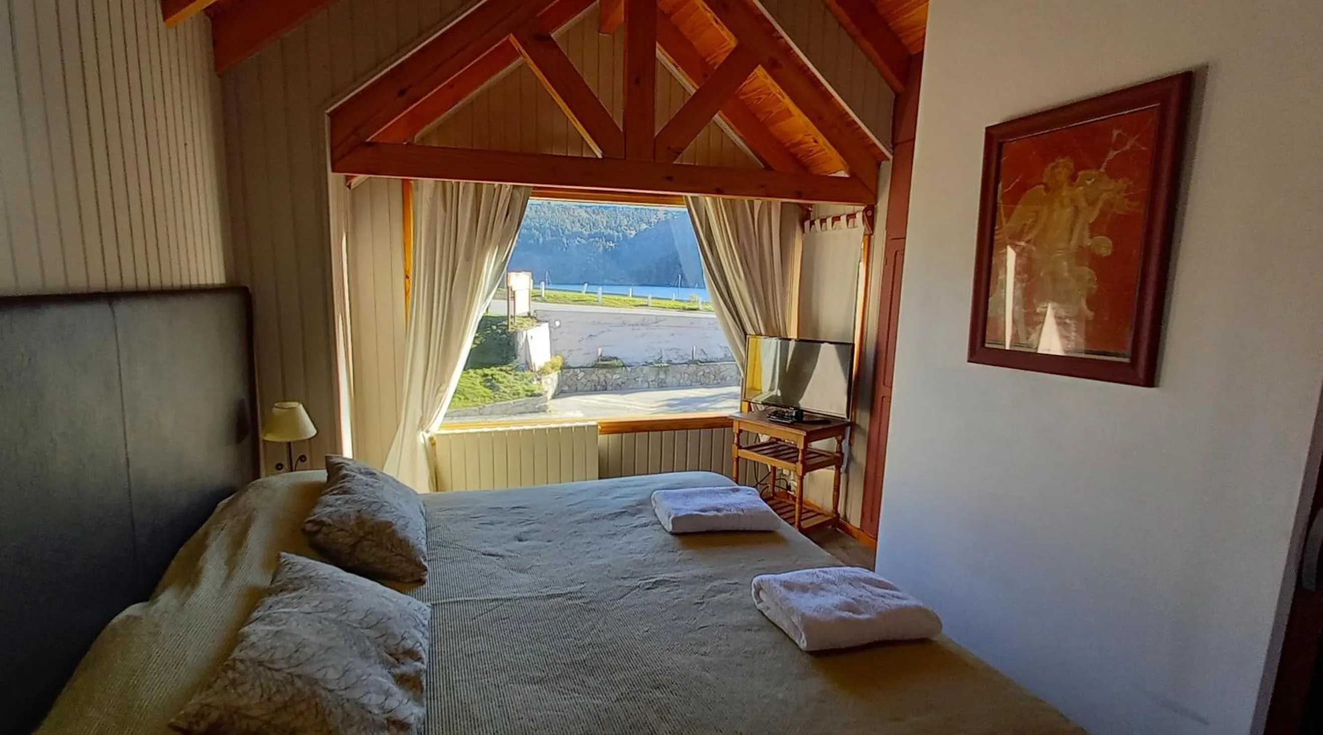 Bed in Cabañas Del Lacar