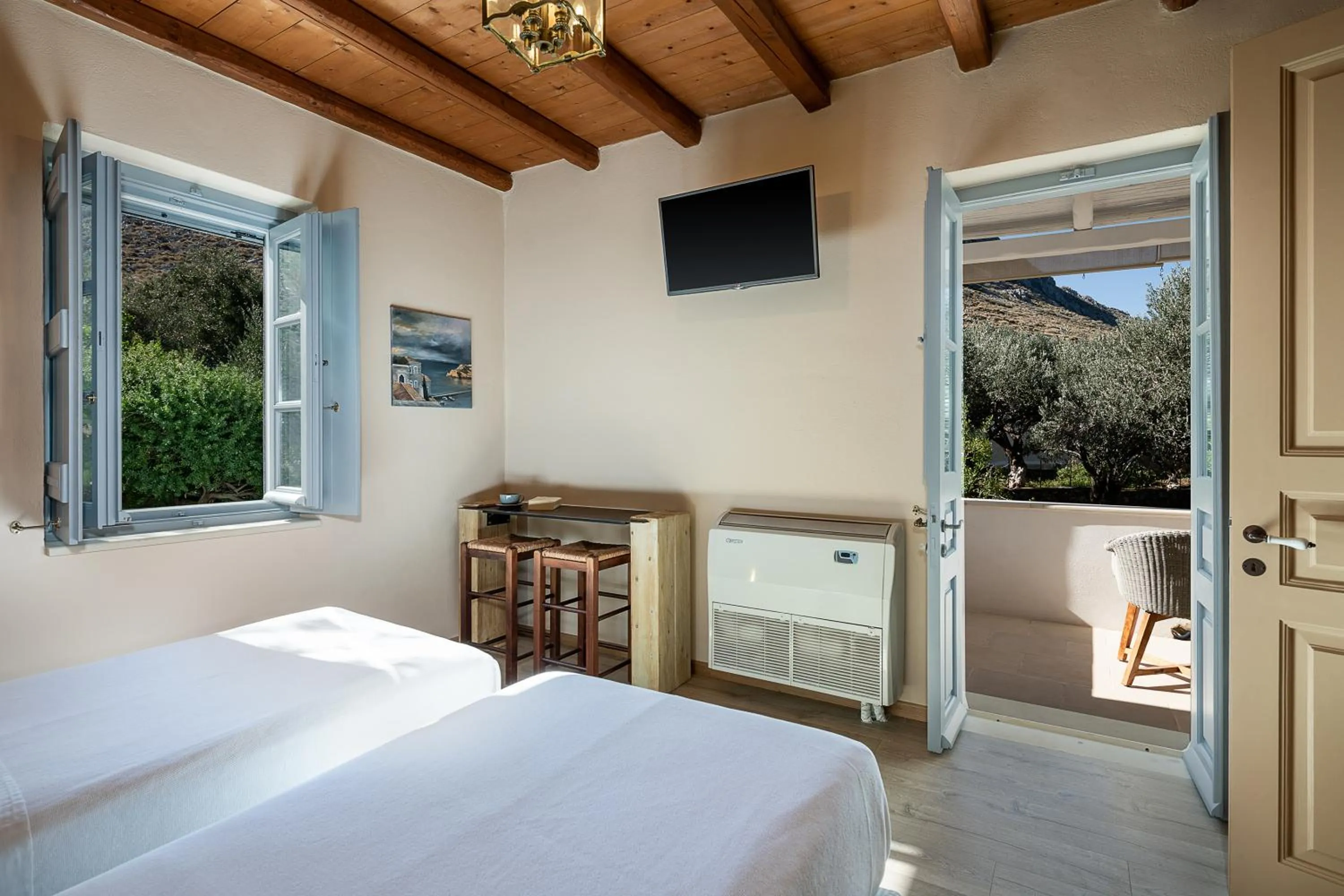 Bedroom, Bed in Bellevalia Hydra - Formerly Four Seasons Hydra