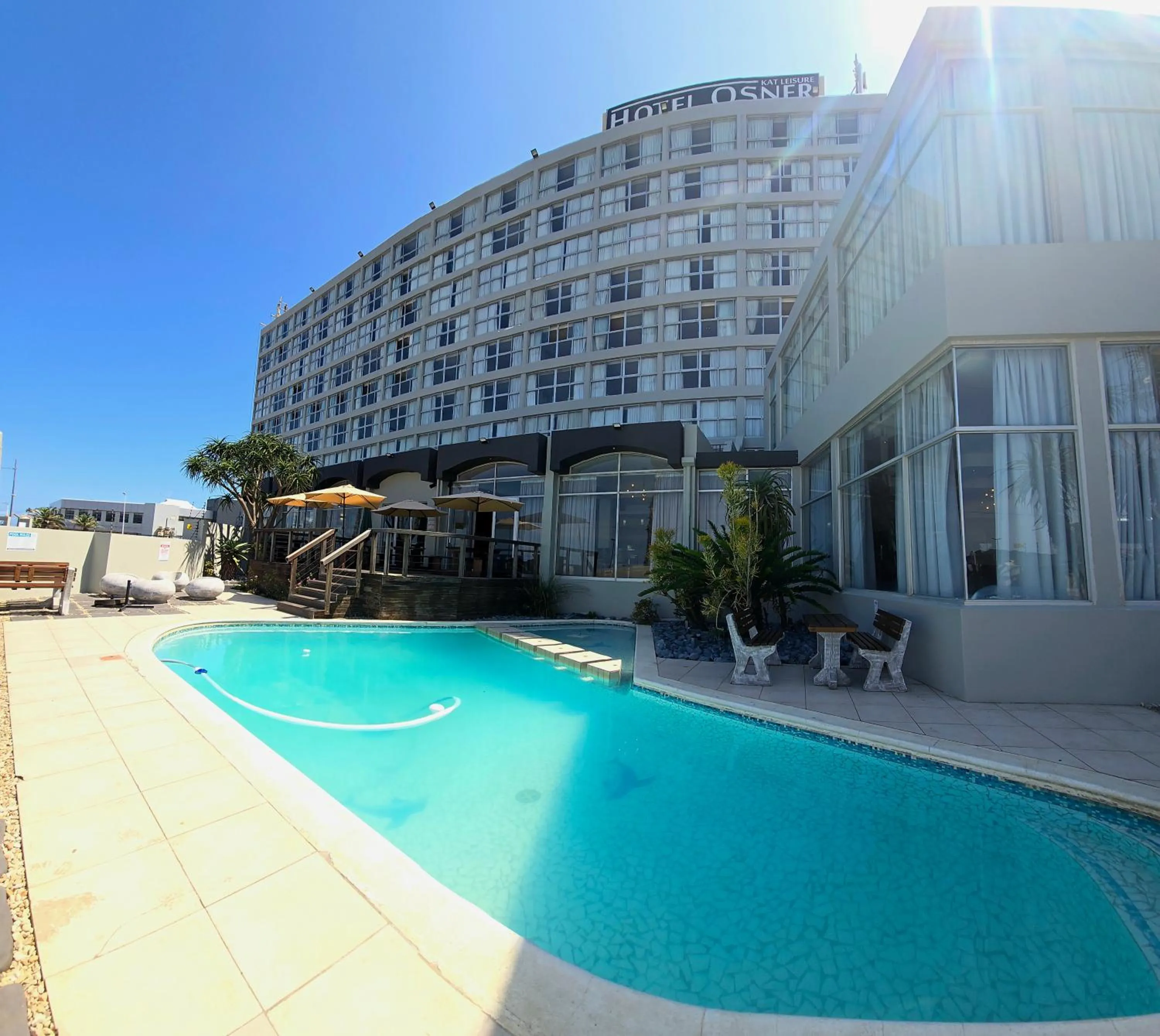 Pool view in Hotel Osner