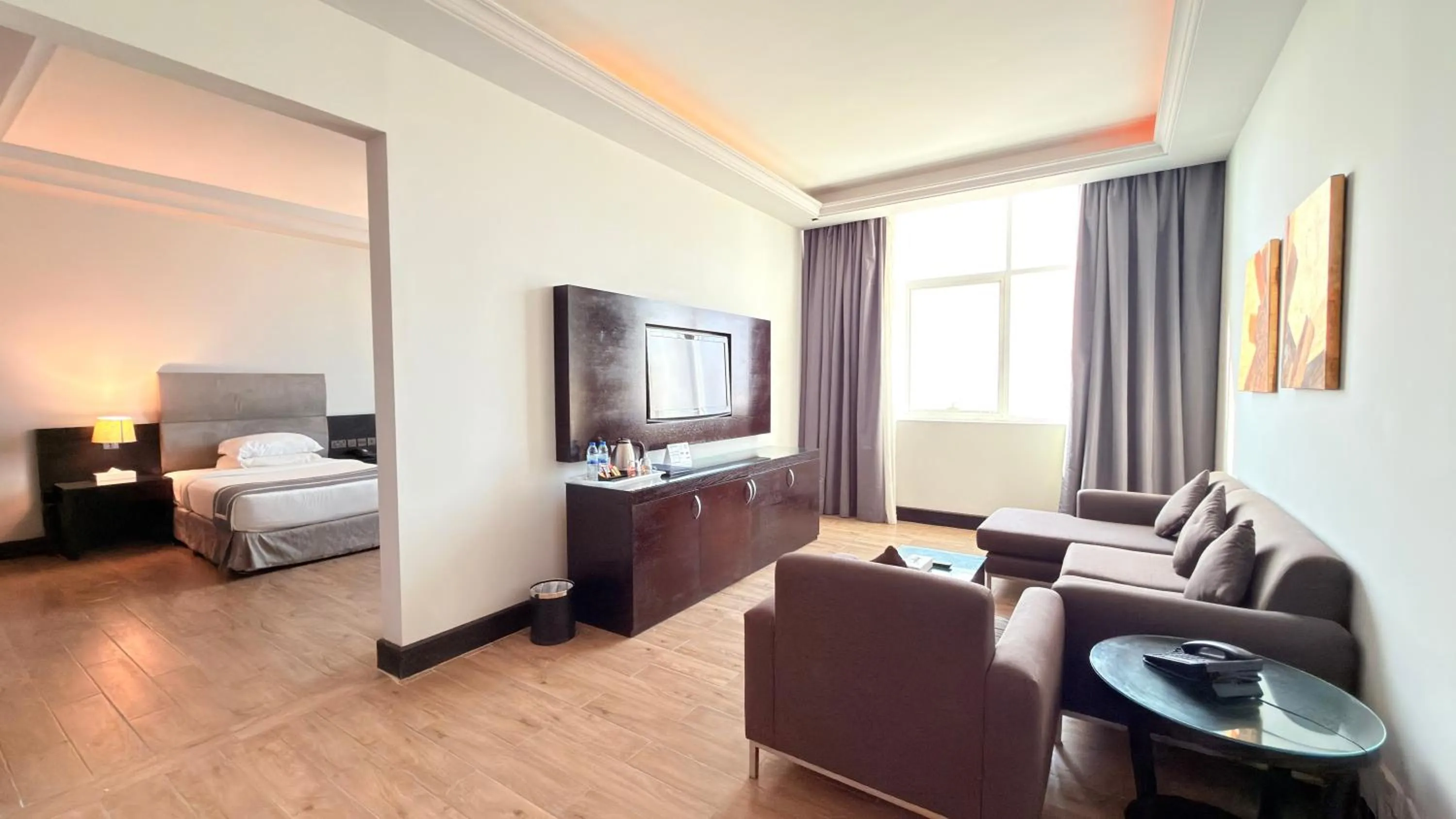 Photo of the whole room, Bed in Sunday Mangrove Corniche Hotel, Ras Al Khaimah