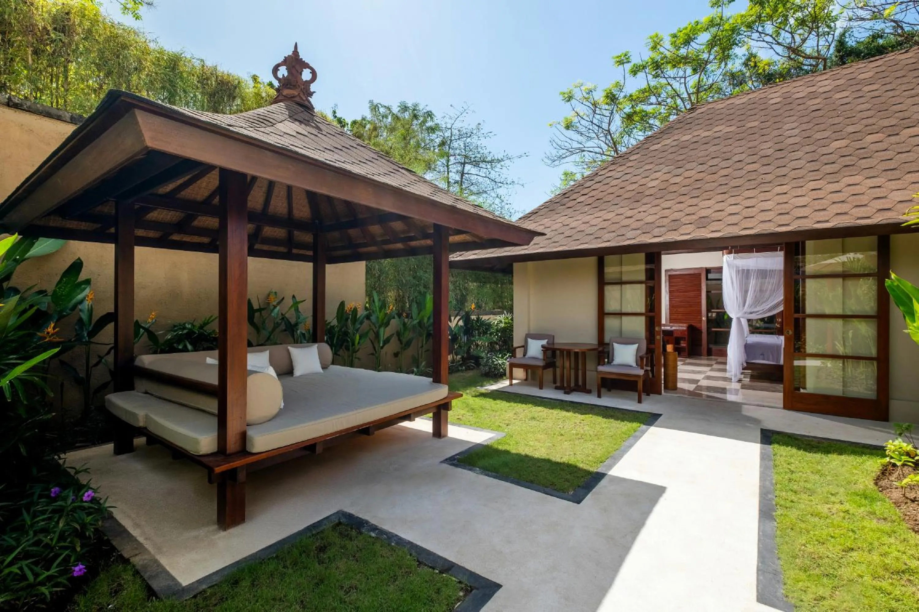 Patio in REVĪVŌ Wellness Resort Nusa Dua Bali