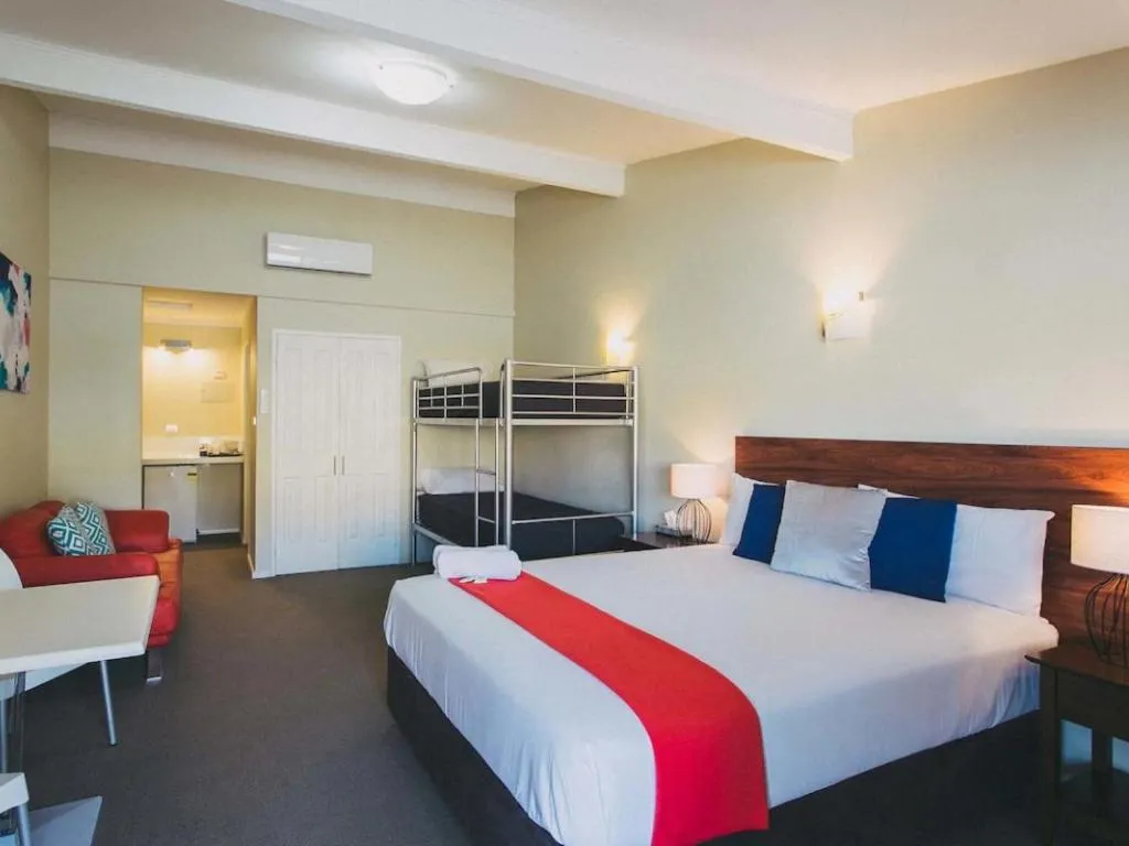 Bed in Six Degrees Motel