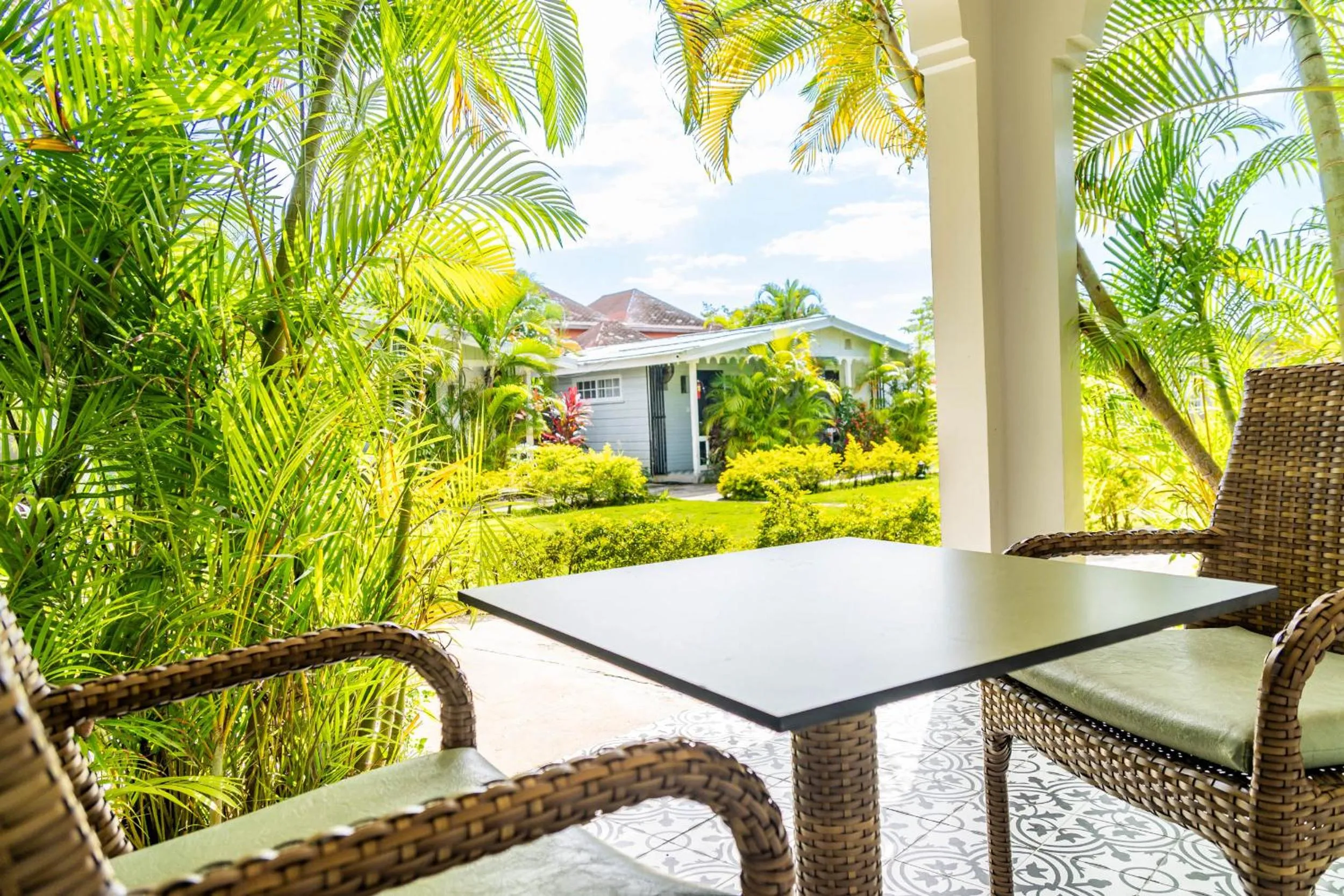 Patio in Travellers Beach Resort
