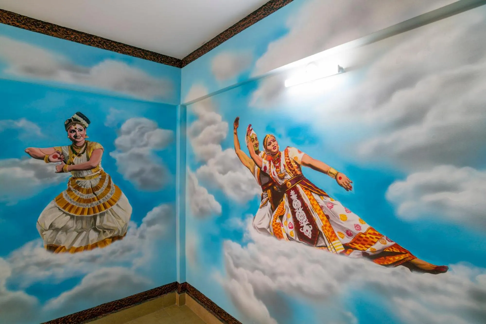 Decorative detail in Blue Bell Cochin Airport Hotel