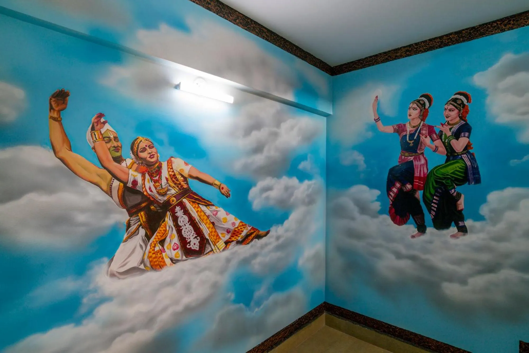 Decorative detail in Blue Bell Cochin Airport Hotel