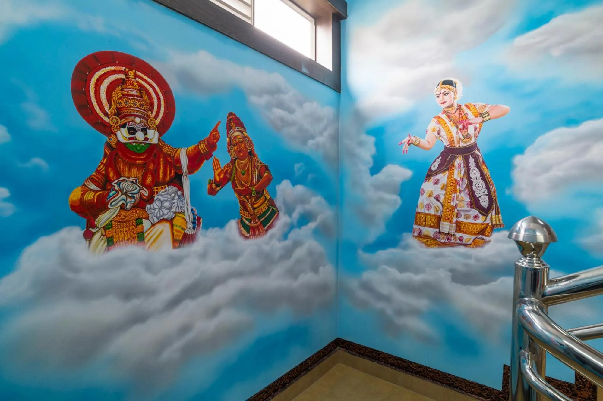 Decorative detail in Blue Bell Cochin Airport Hotel