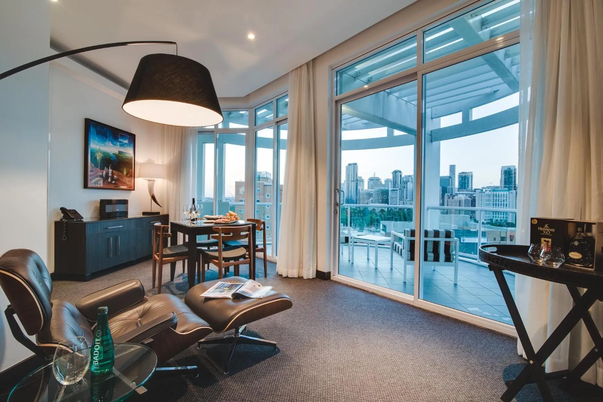 Dining area in The Point Brisbane Hotel