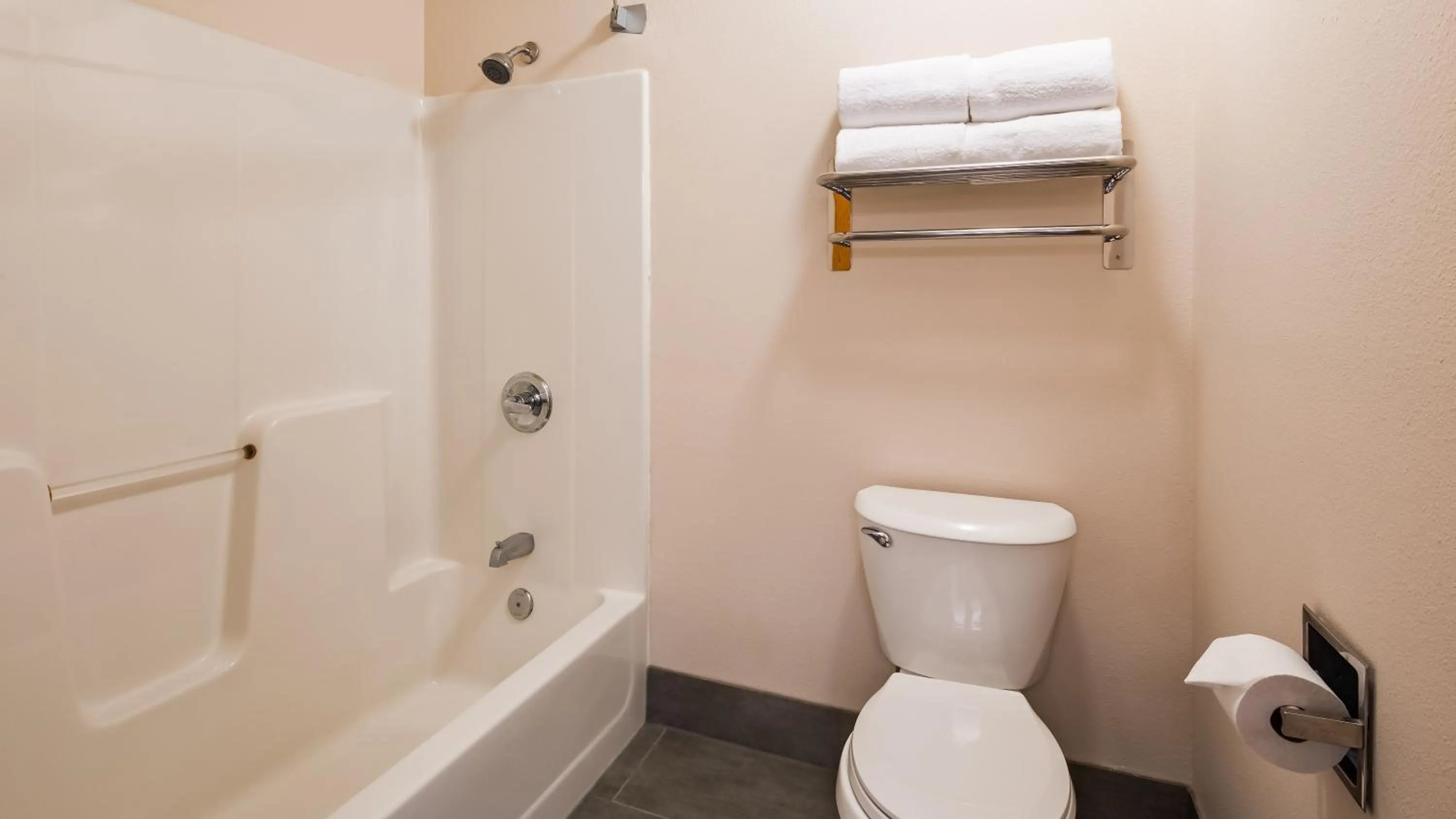 Bathroom in Super 8 by Wyndham Neillsville WI