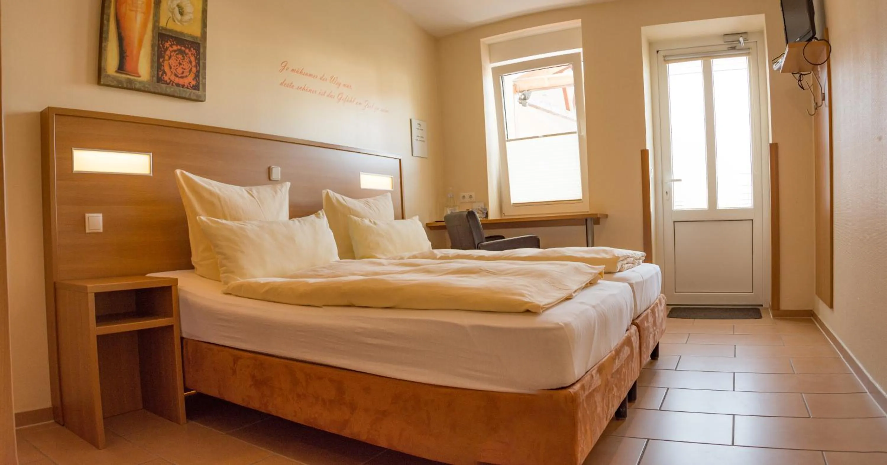 Bed in Motel Am Bürgerpark