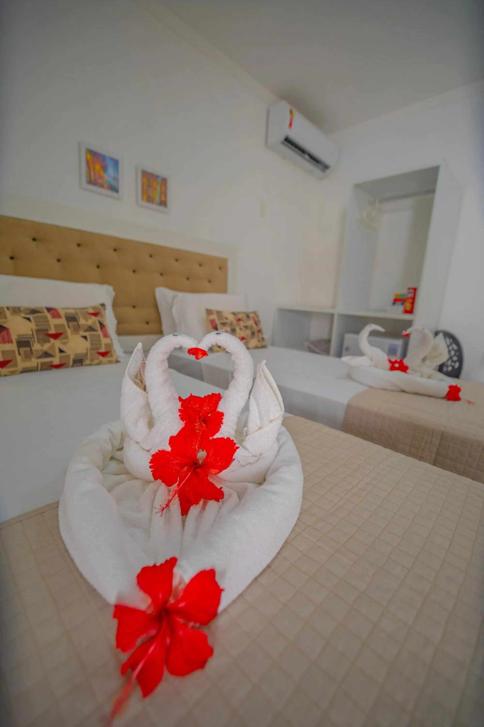 Bed in Pousada Polymar