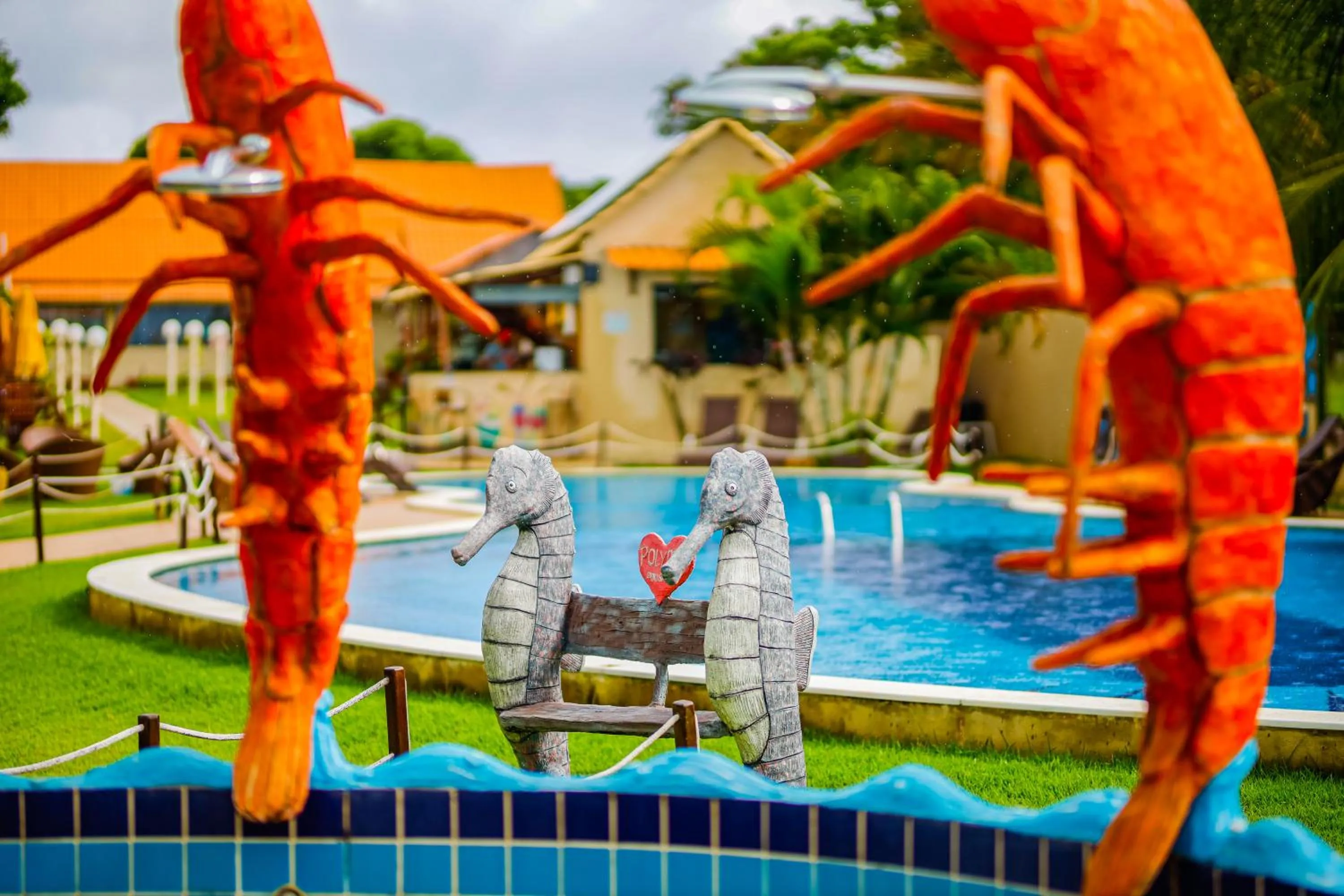 Pool view in Pousada Polymar