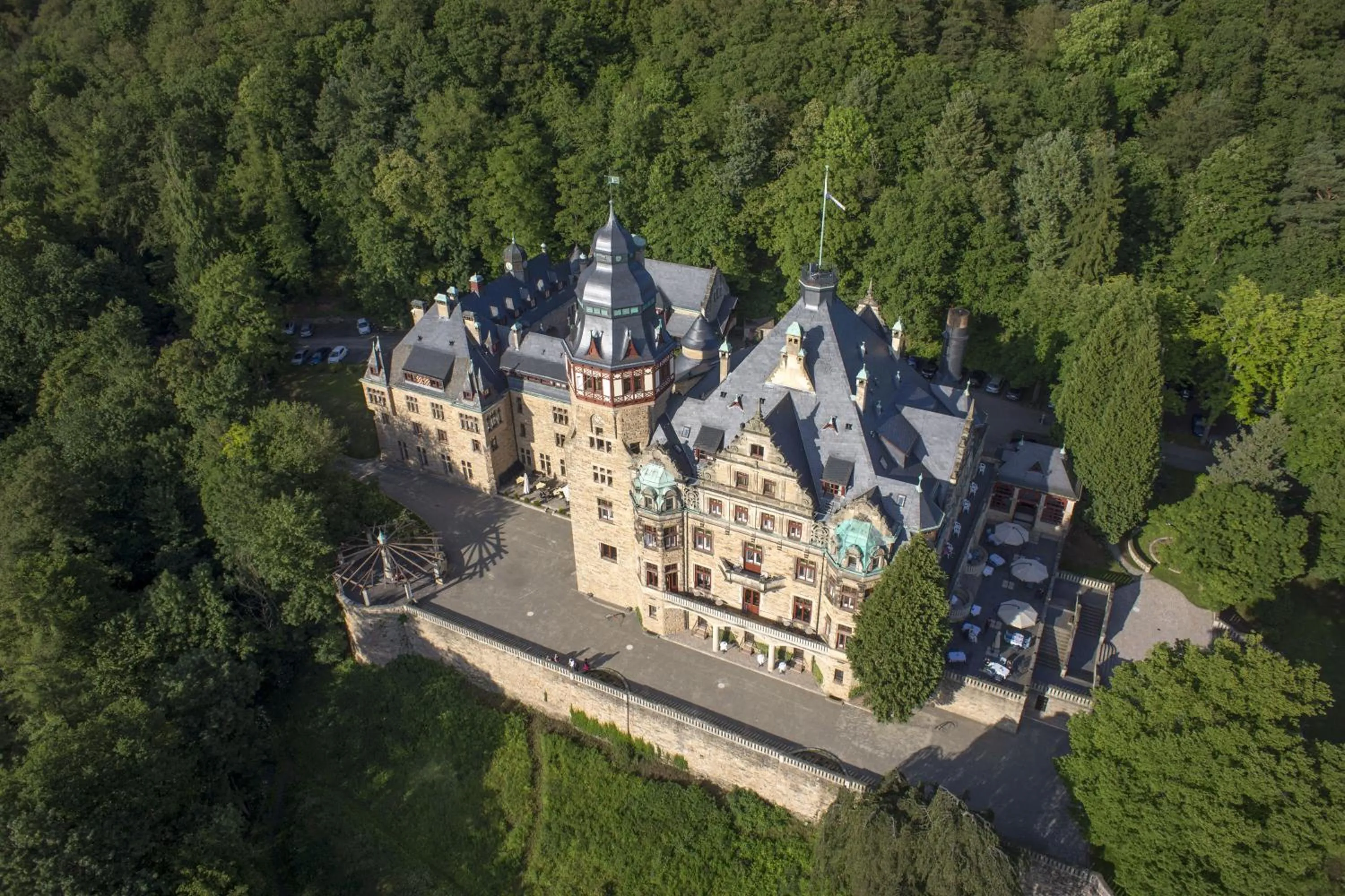 Bird's eye view in Schloss Hotel Wolfsbrunnen