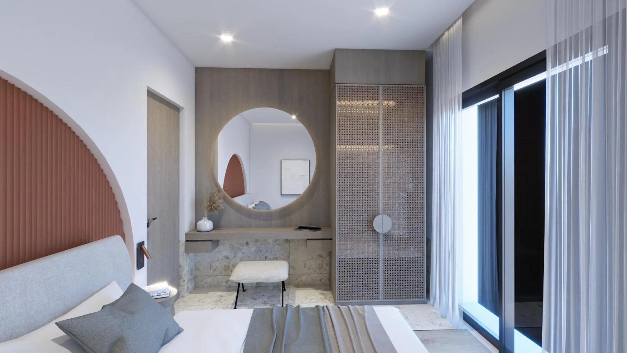 Bed in Anemolia Parga Suites