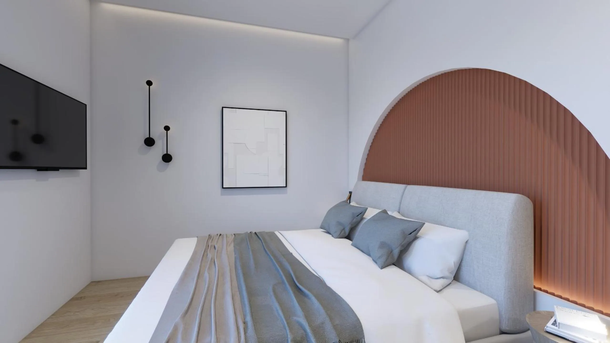 Bed in Anemolia Parga Suites
