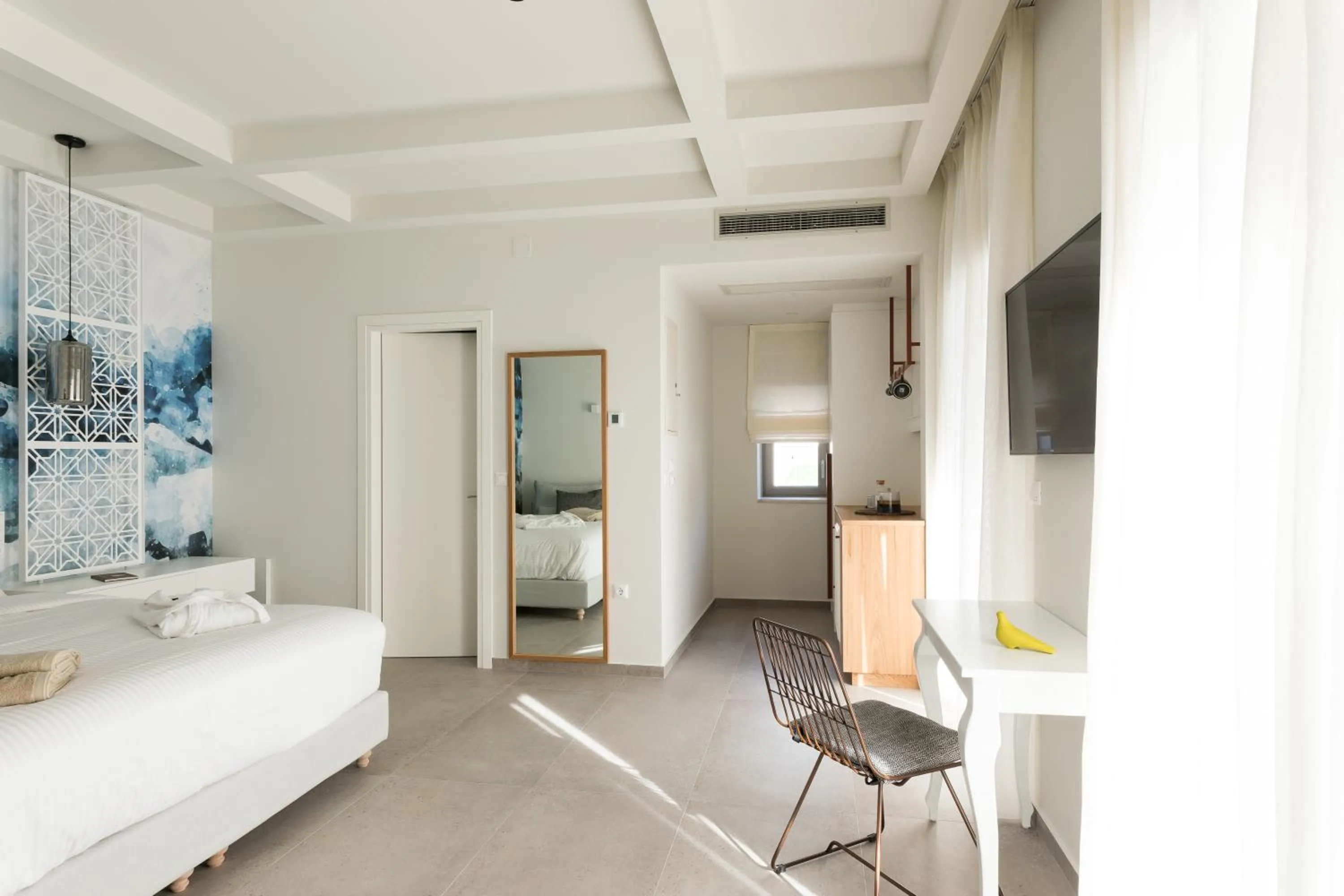 Bed in Anemolia Parga Suites
