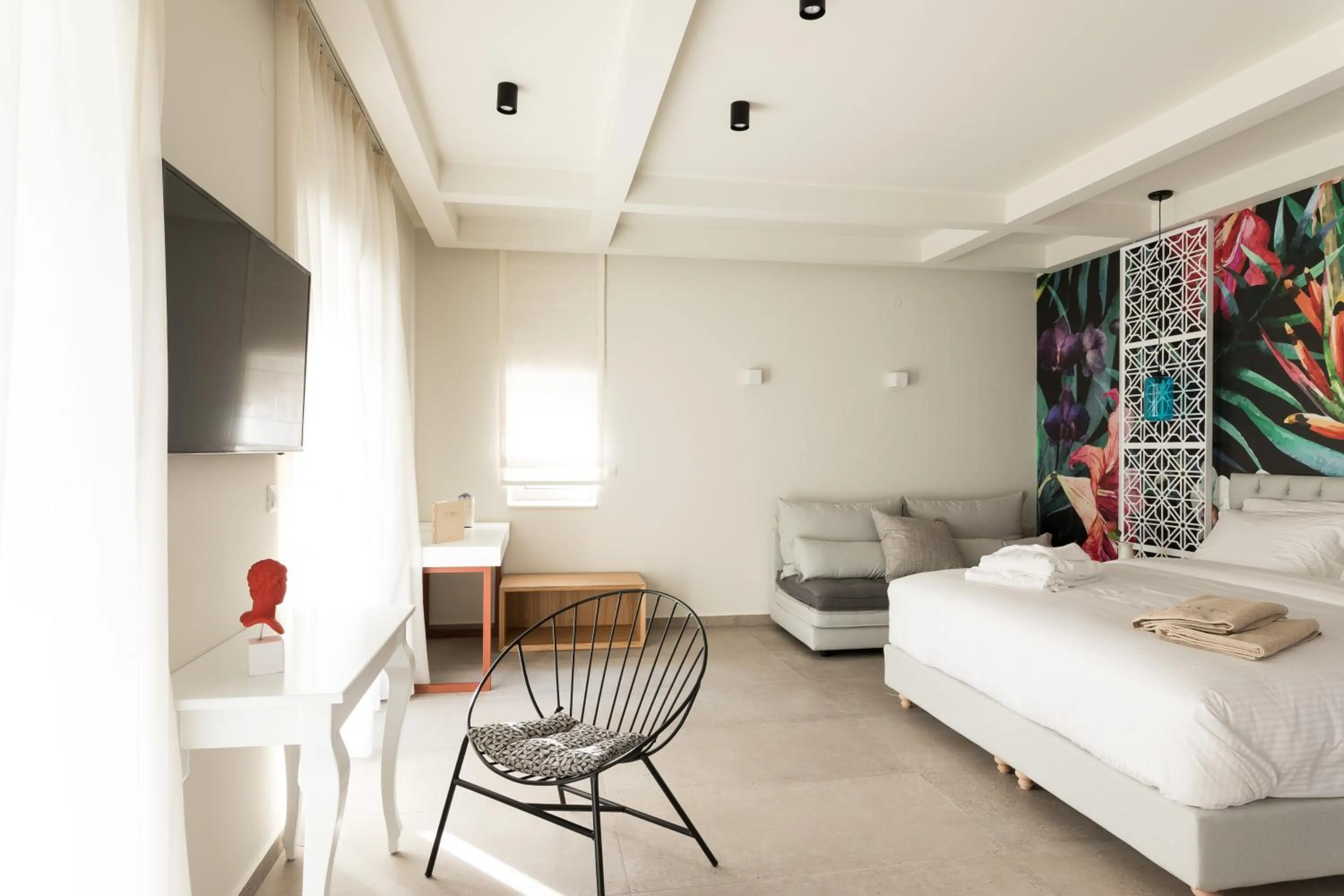 Bed in Anemolia Parga Suites