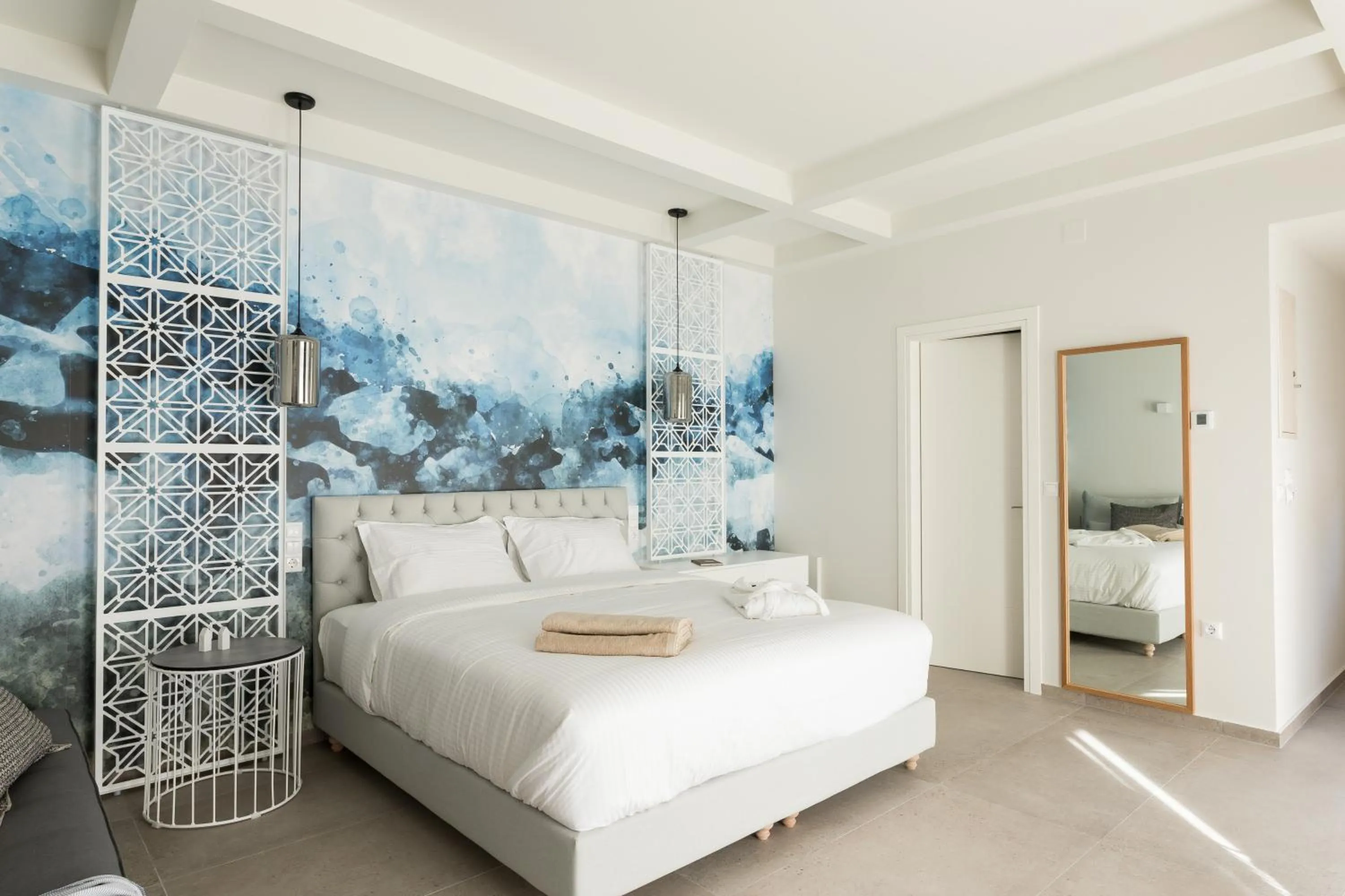 Bed in Anemolia Parga Suites