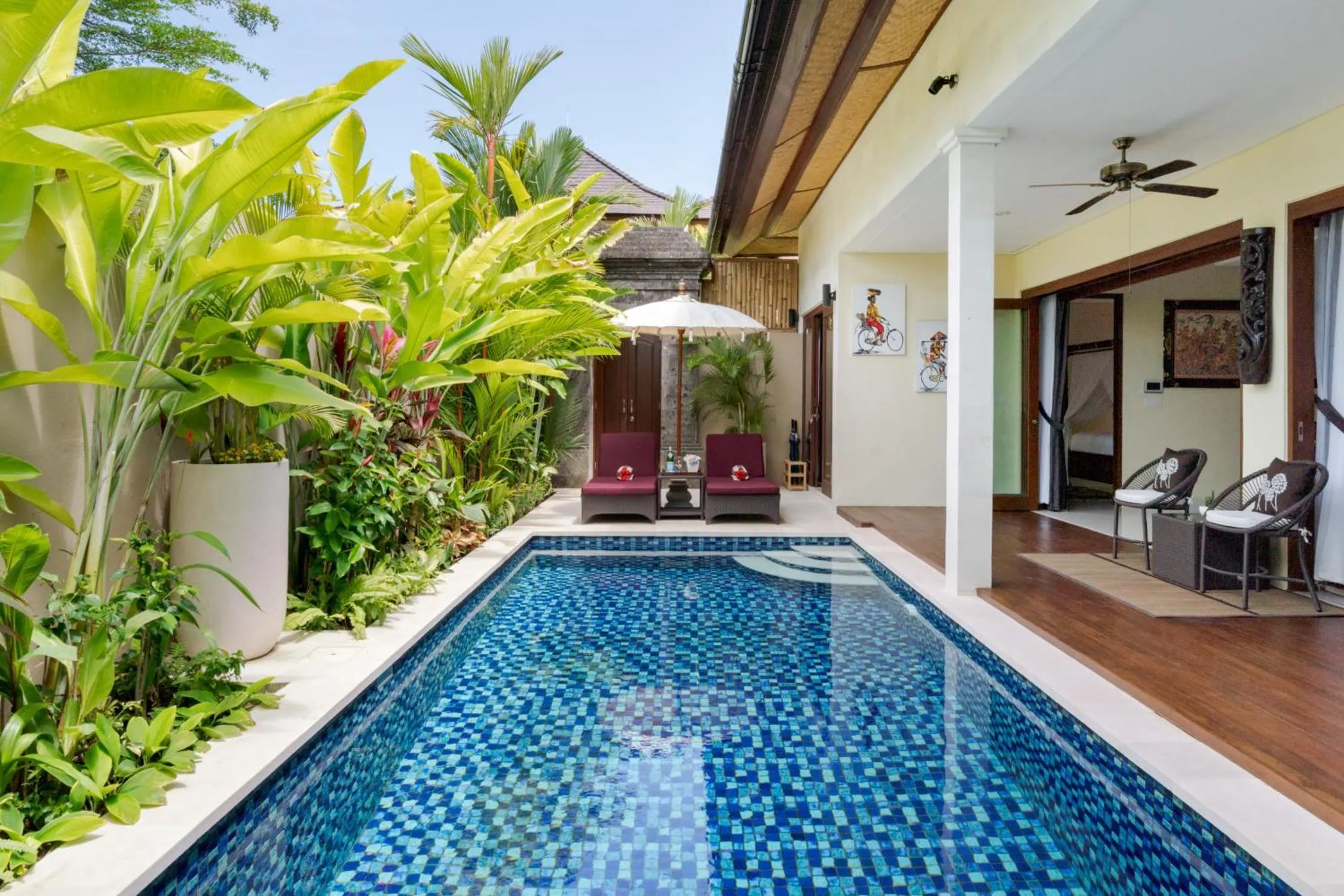 Pool view in Kubu Gajah Villas