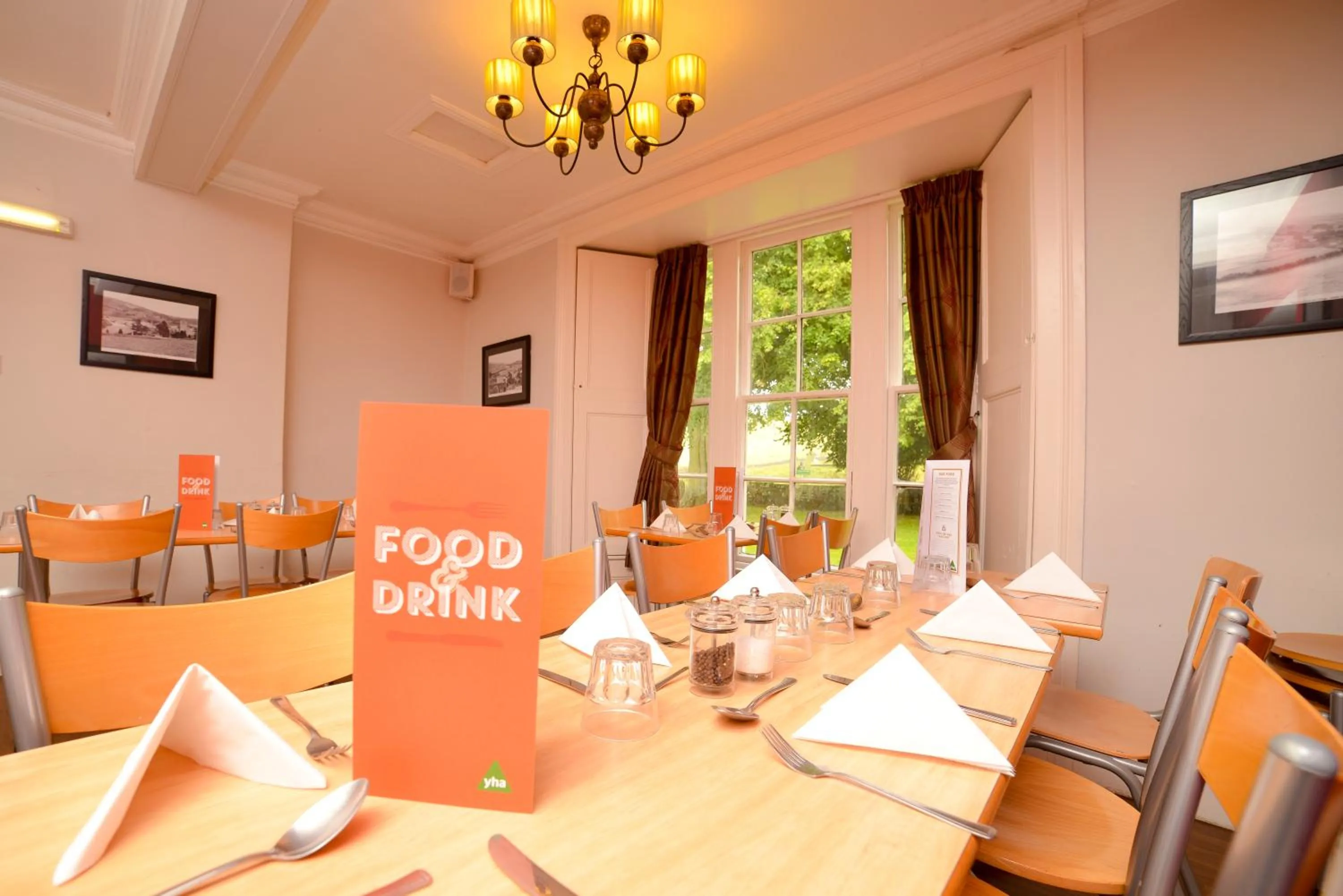 Dining area in YHA Grinton Lodge