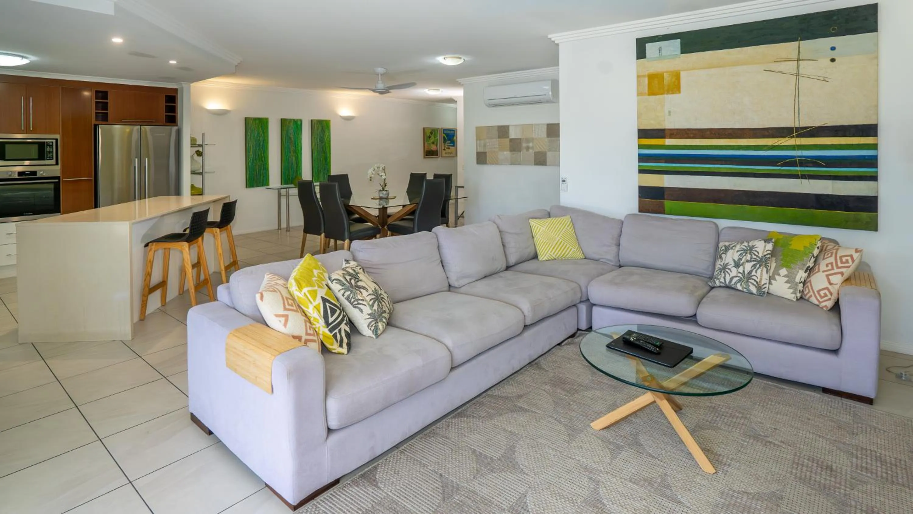 Living room in Waters Edge Apartment Cairns