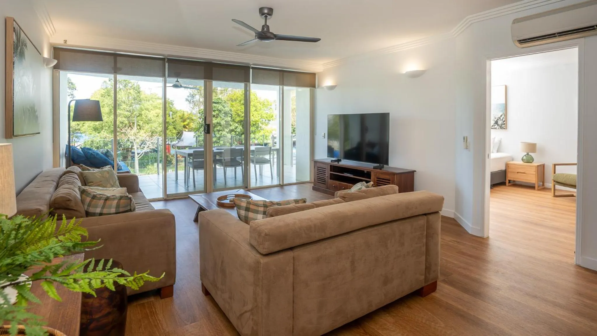 Dining area in Waters Edge Apartment Cairns