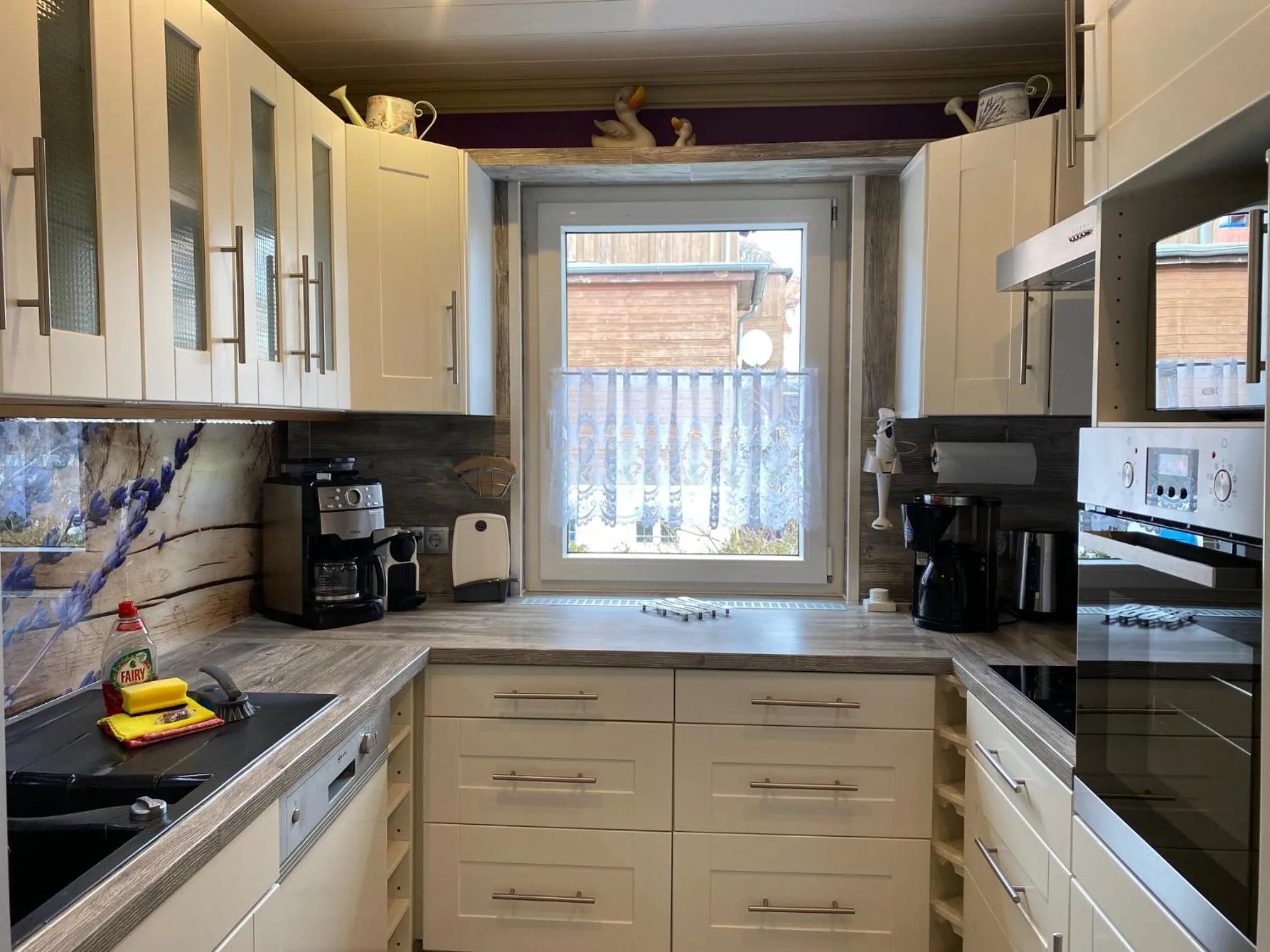 Kitchen or kitchenette in Macke`s Ferienwohnungen