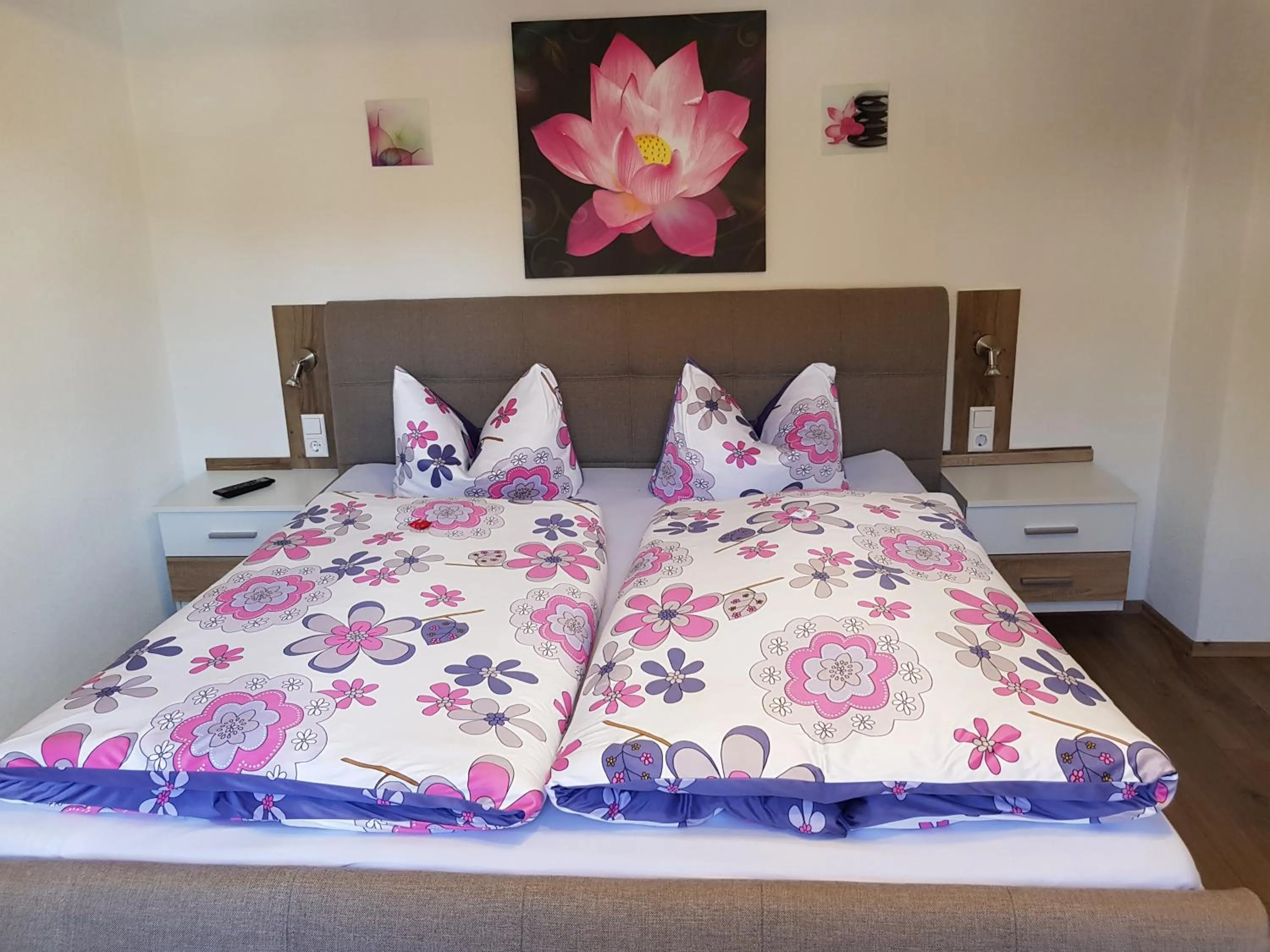 Bed in Macke`s Ferienwohnungen