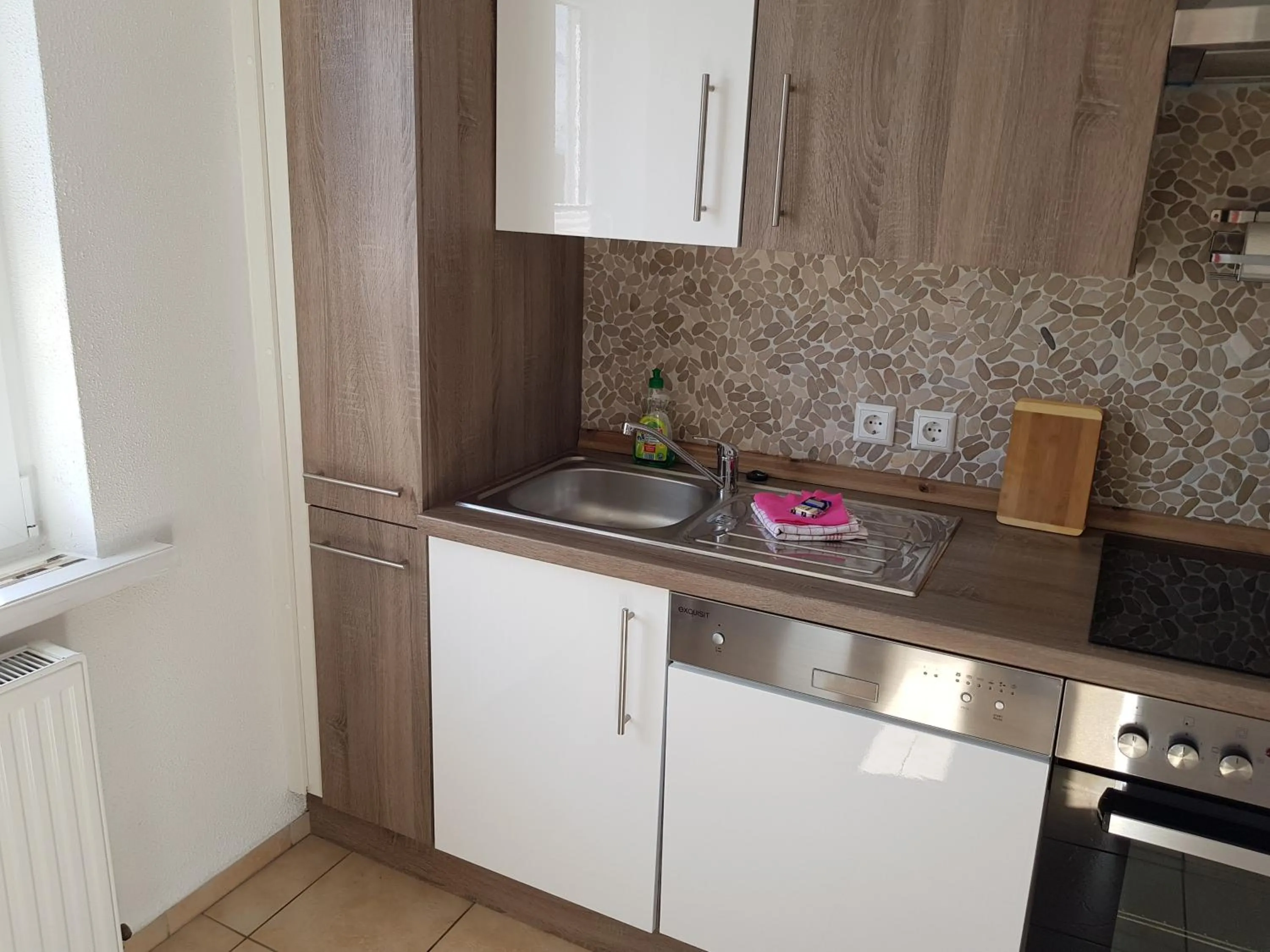 Kitchen or kitchenette in Macke`s Ferienwohnungen